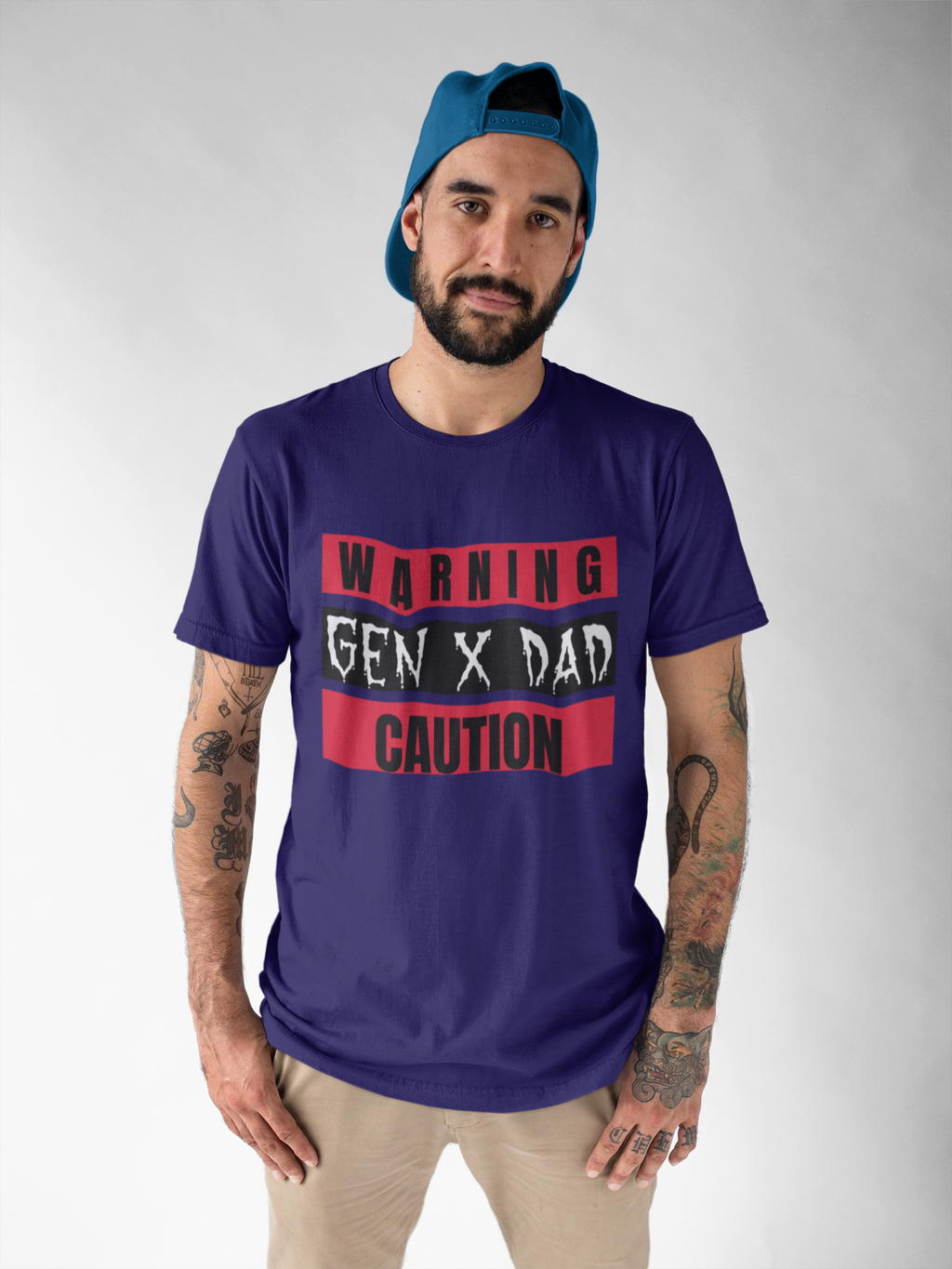 Caution Gen X Dad Tee - Funny Unisex Jersey Short Sleeve Shirt, Gift for Father's Day, Birthday, Dad Humor, Casual Wear, Parenting