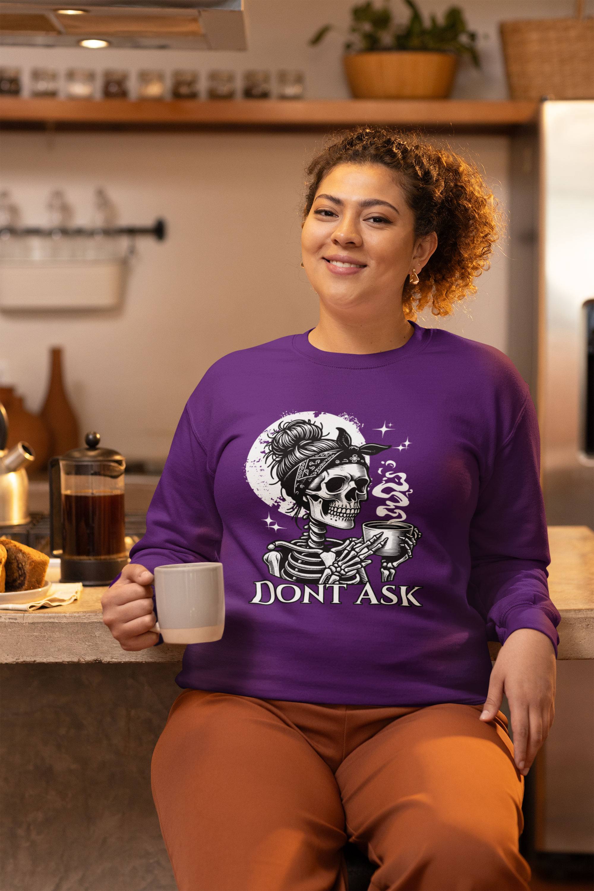 Skull Tea 'Don't Ask' Crewneck Sweatshirt