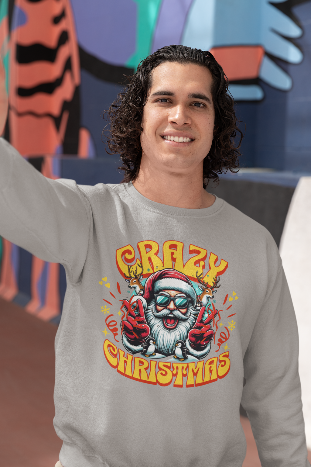 Crazy Christmas Unisex Crewneck Sweatshirt