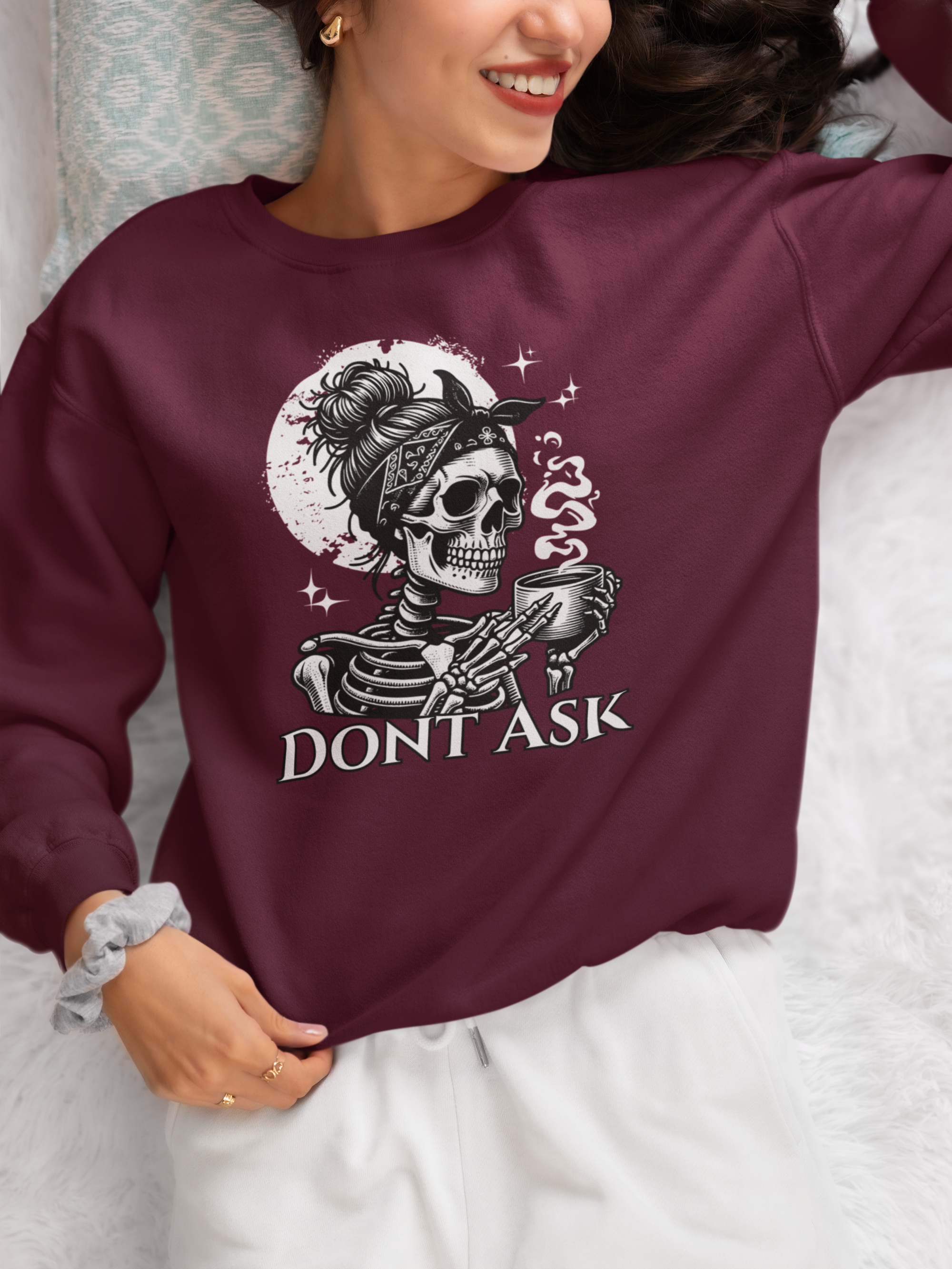 Skull Tea 'Don't Ask' Crewneck Sweatshirt