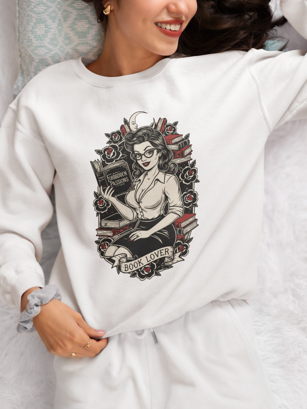Book Lover Crewneck Sweatshirt - Cozy Literary Apparel
