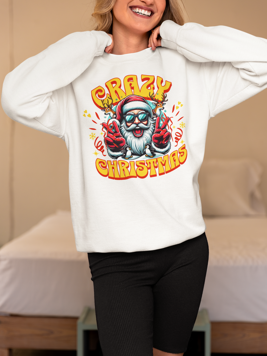 Crazy Christmas Unisex Crewneck Sweatshirt
