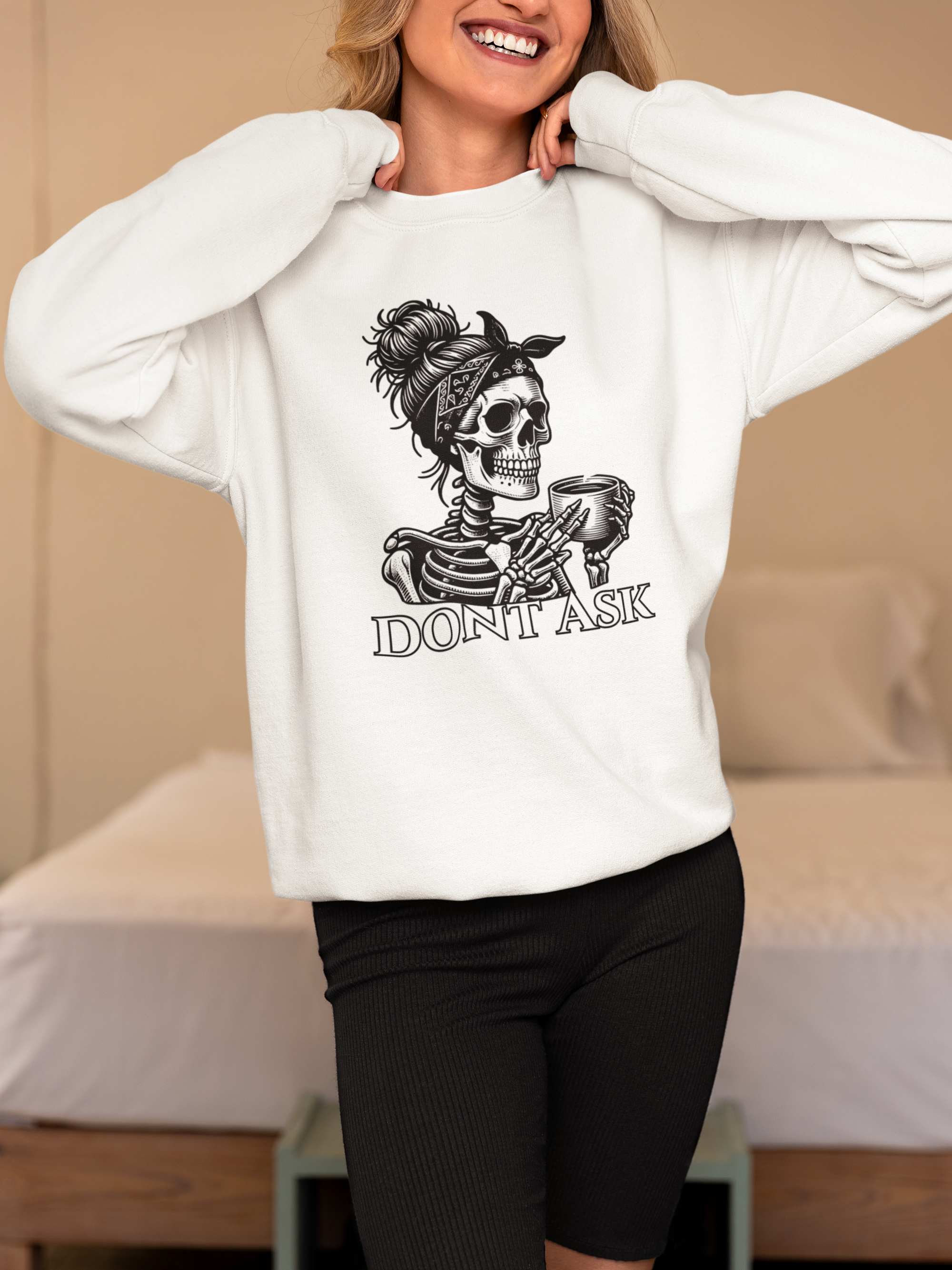 Skull Tea 'Don't Ask' Crewneck Sweatshirt