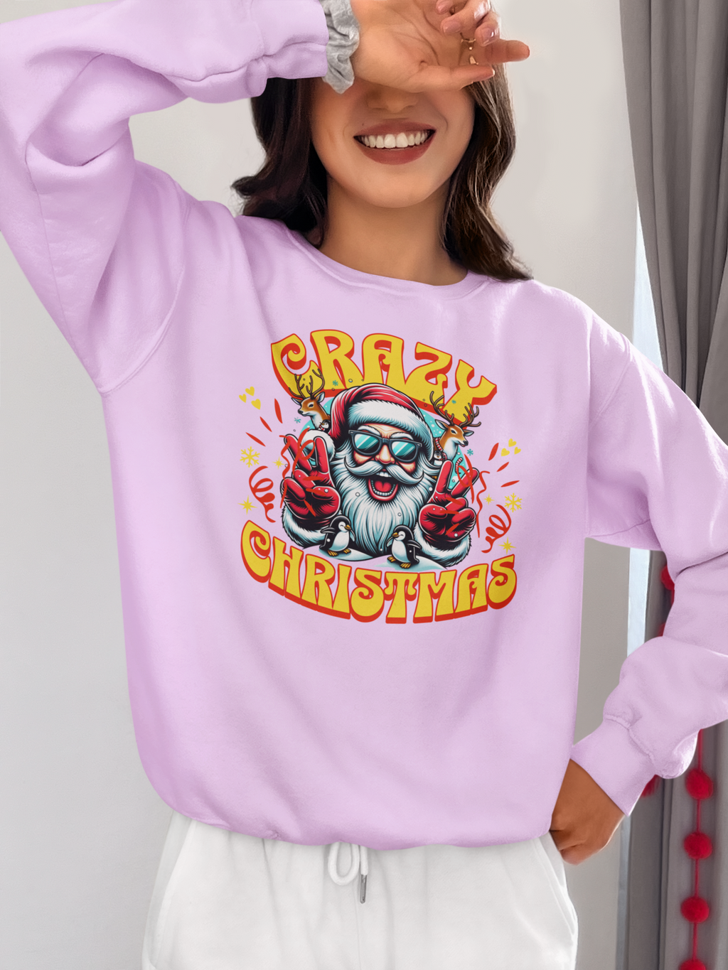 Crazy Christmas Unisex Crewneck Sweatshirt