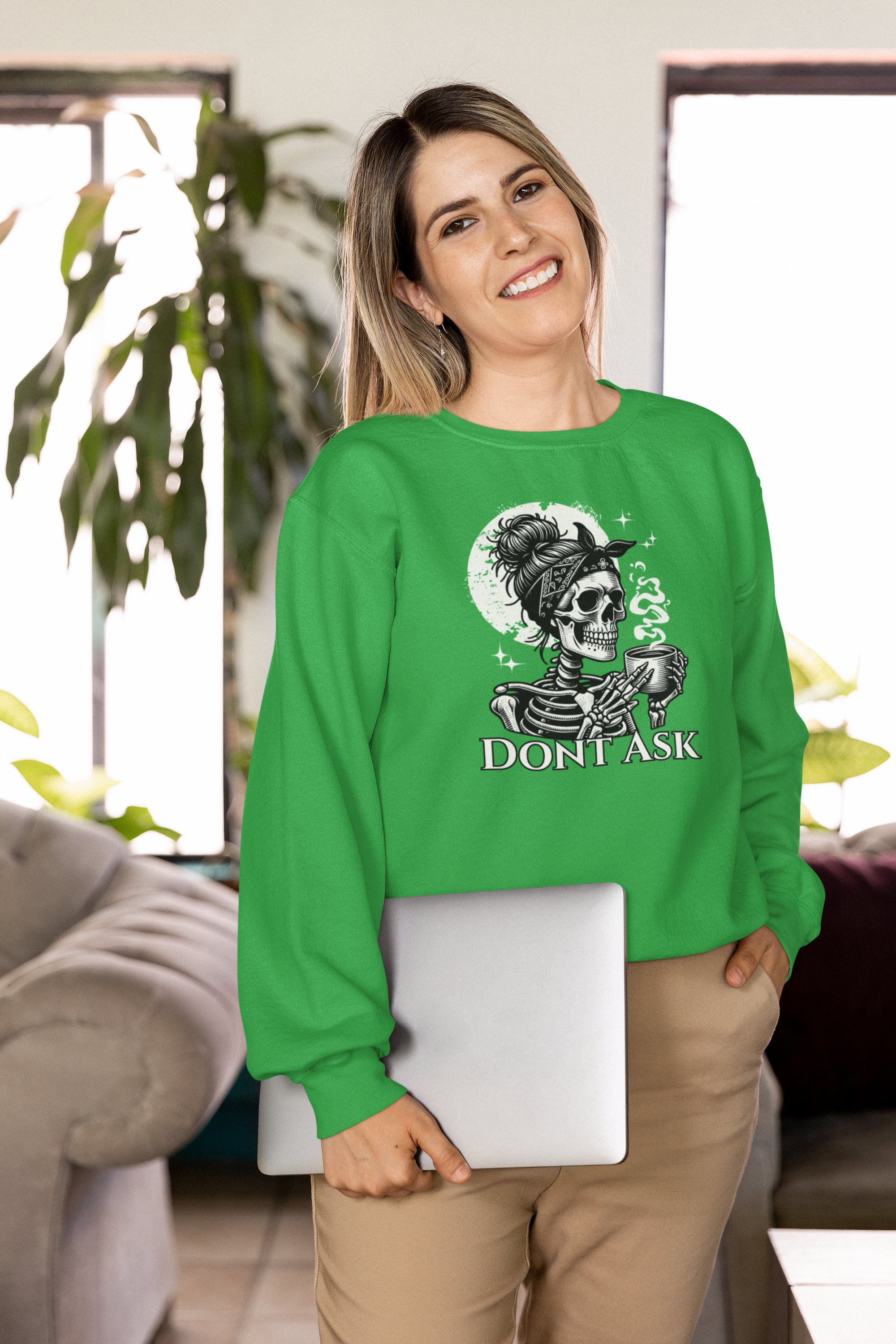 Skull Tea 'Don't Ask' Crewneck Sweatshirt