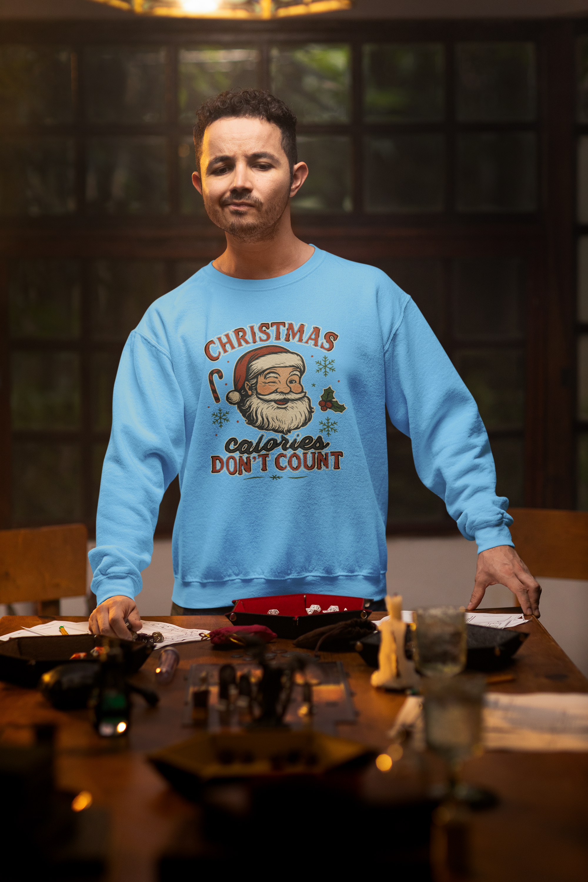 Sweatshirt — "Christmas Calories Don't Count" Holiday Crewneck