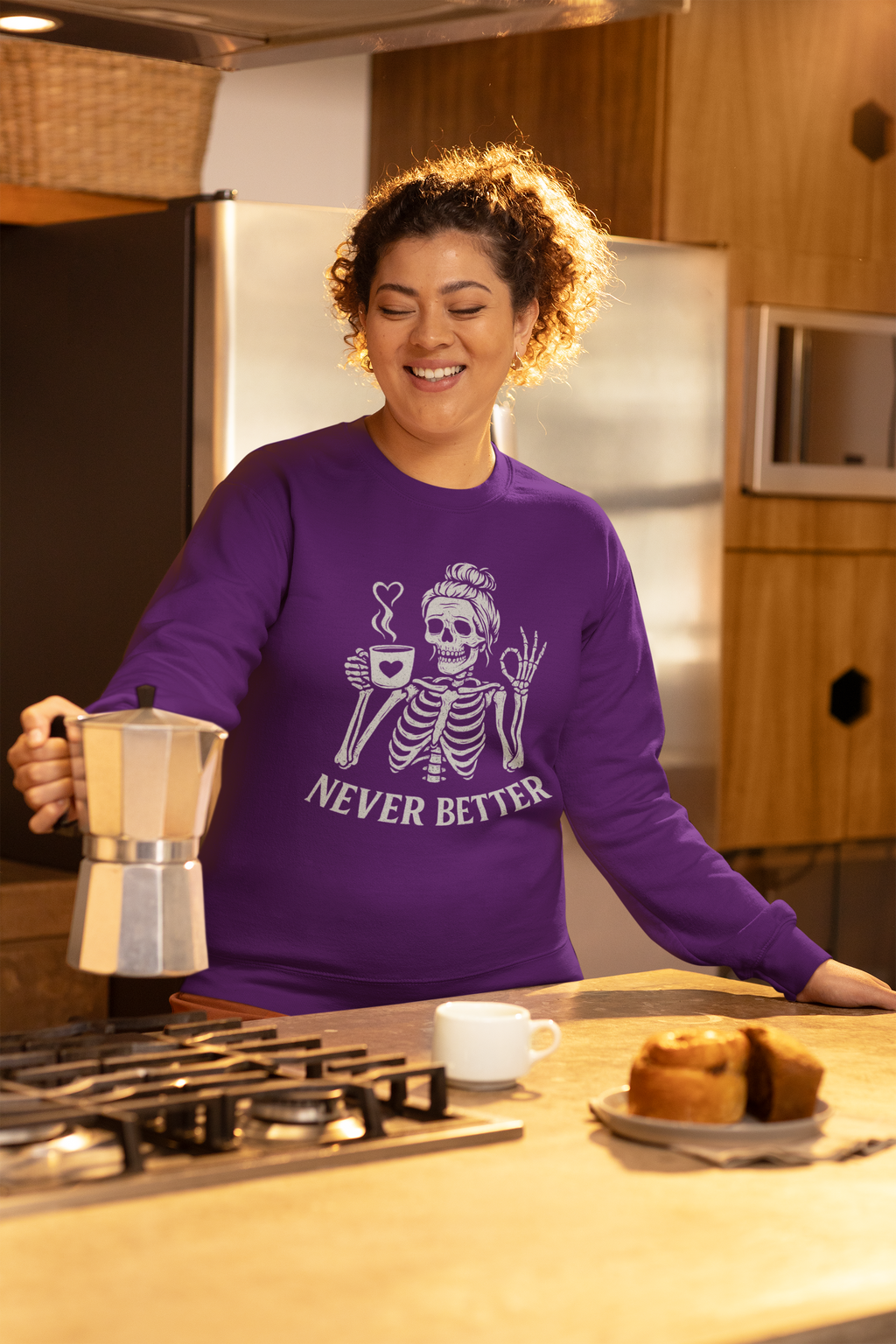 Never Better Skeleton Sweatshirt