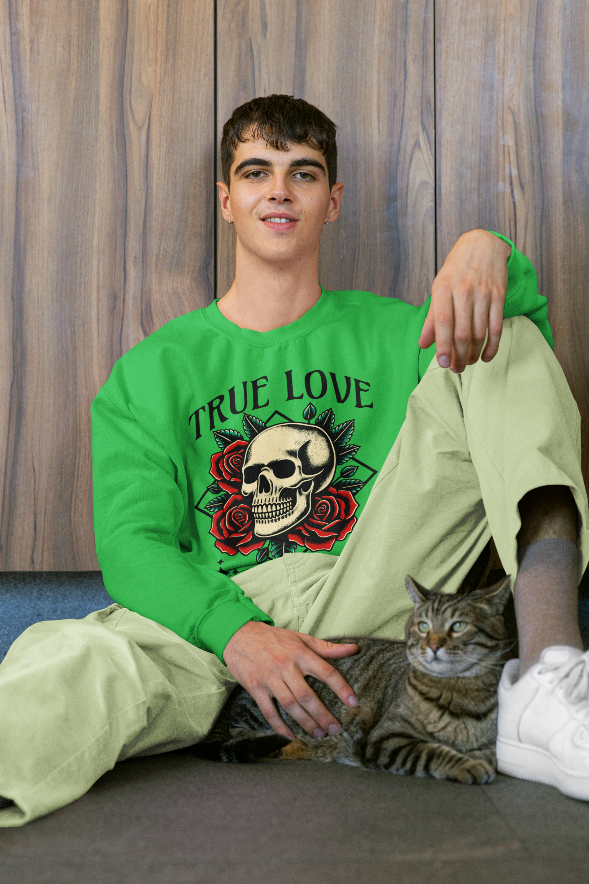 True Love Never Dies Skull & Roses Sweatshirt