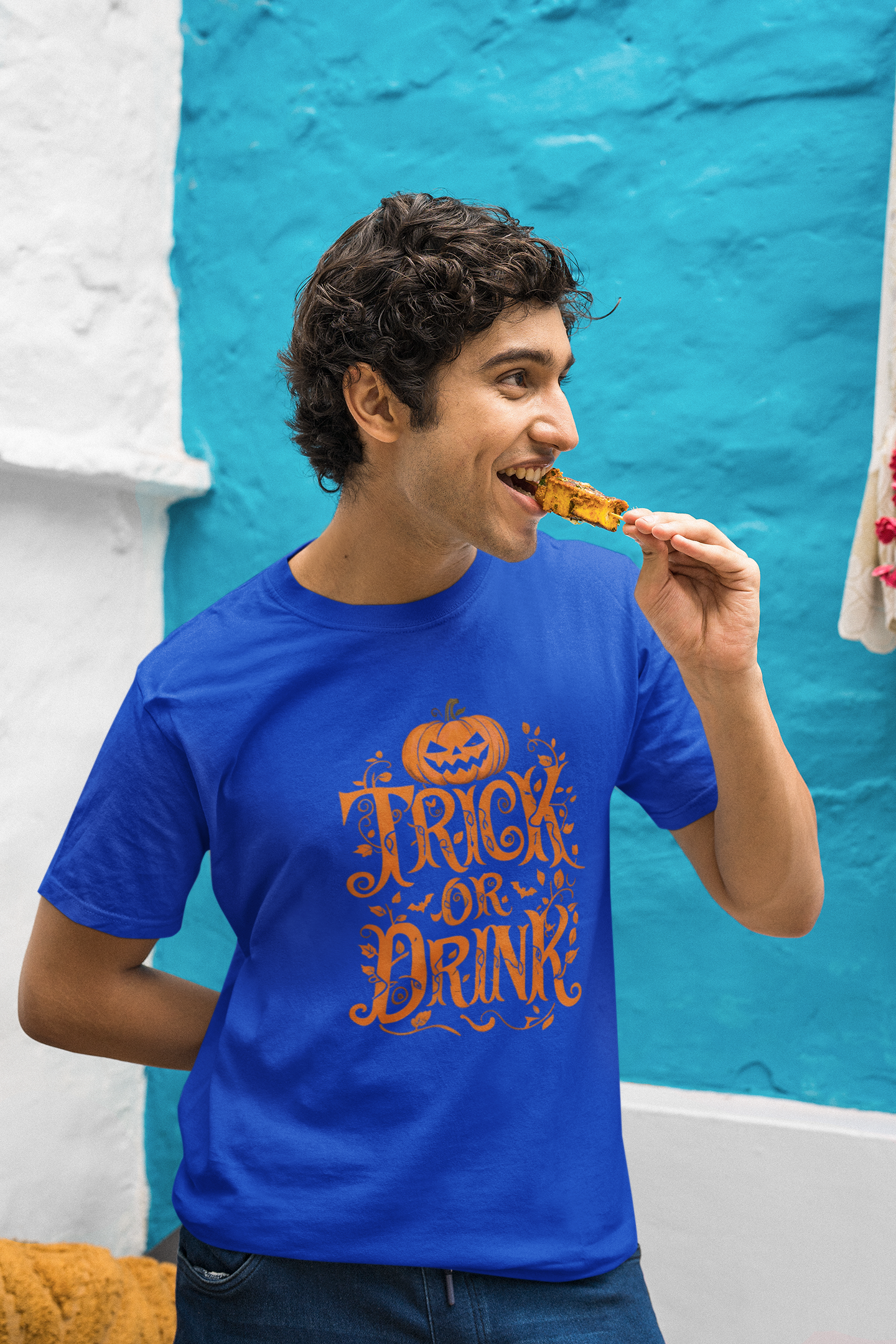 Halloween Trick or Drink Tee, Unisex Party Shirt, Fall Festival Apparel, Spooky Season Clothing, Autumn Celebration Top
