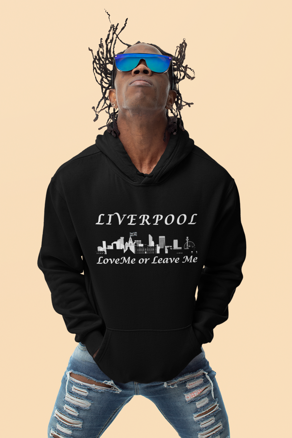 Liverpool Skyline College Hoodie - Love Me or Leave Me, Comfortable Unisex Sweatshirt, Perfect Gift for Students, Casual Wear