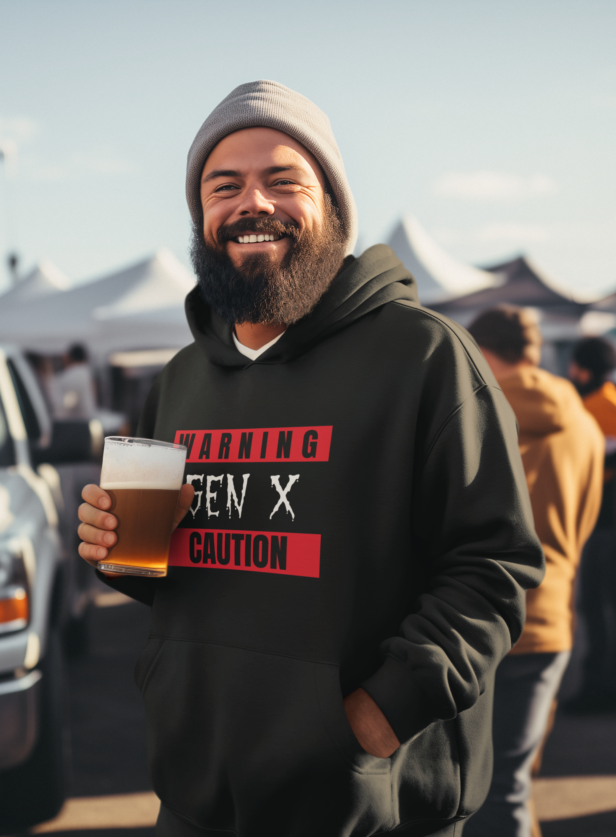 Warning Gen X Caution Hoodie, Unisex Sweatshirt, Funny Sweatshirt, Birthday Gift, Casual Wear