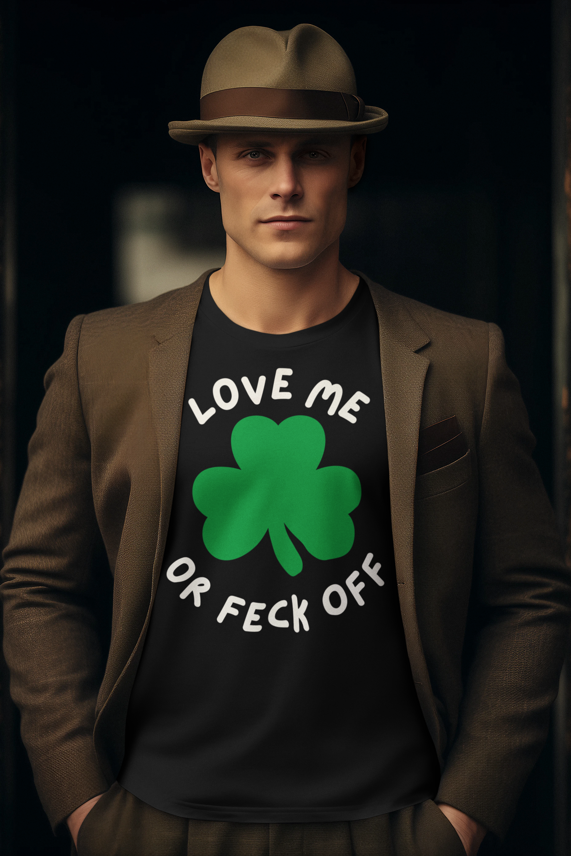 St. Patrick's Day Shamrock Tee, Unisex Tee, Casual Wear, Patriotic, Green Print