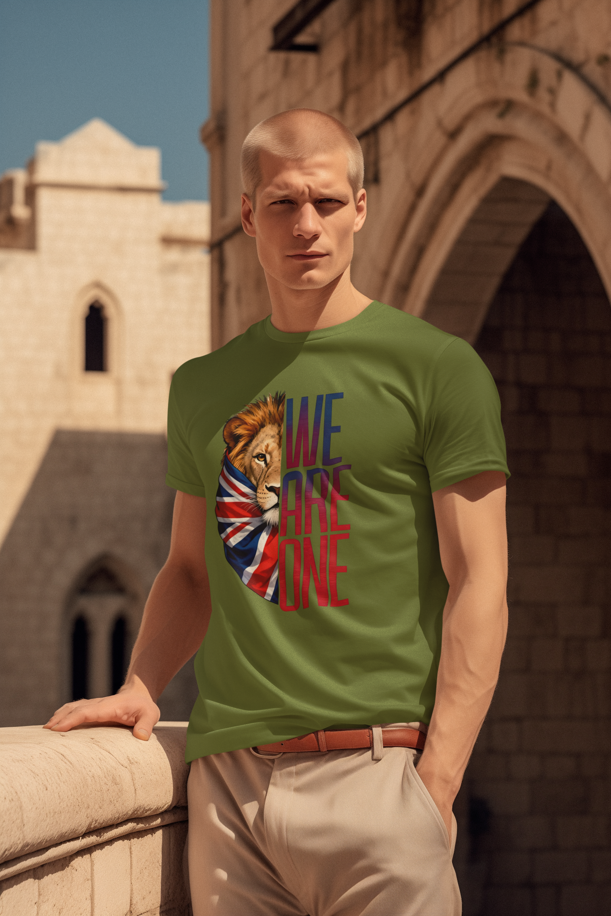 Unity Lion Graphic Tee, Unisex Cotton T-Shirt, Great for Team Spirit, Unity Celebrations, Casual Wear, Gifts for Friends