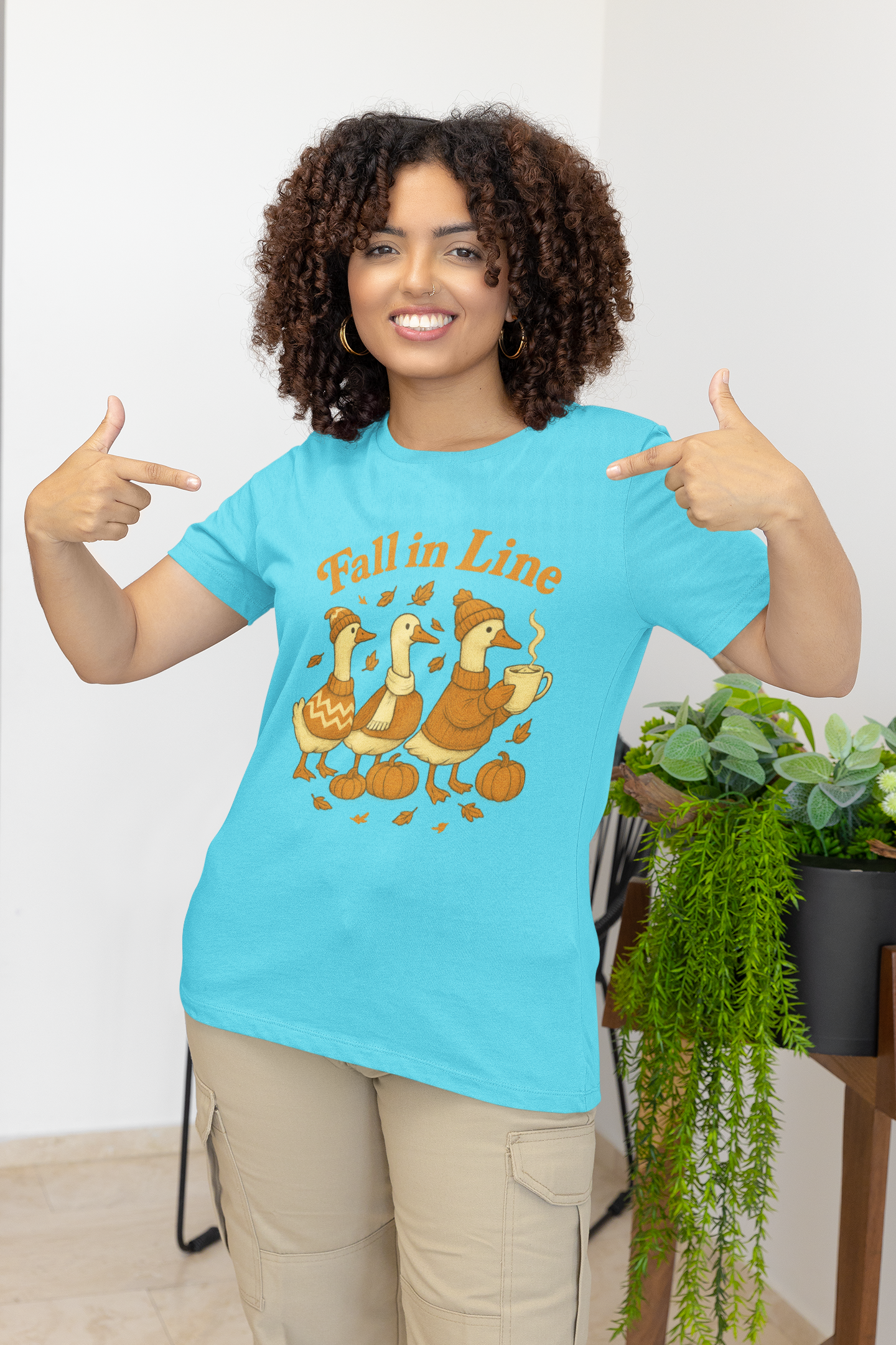 Fall in Line Unisex Tee - Cozy Autumn Graphic T-Shirt