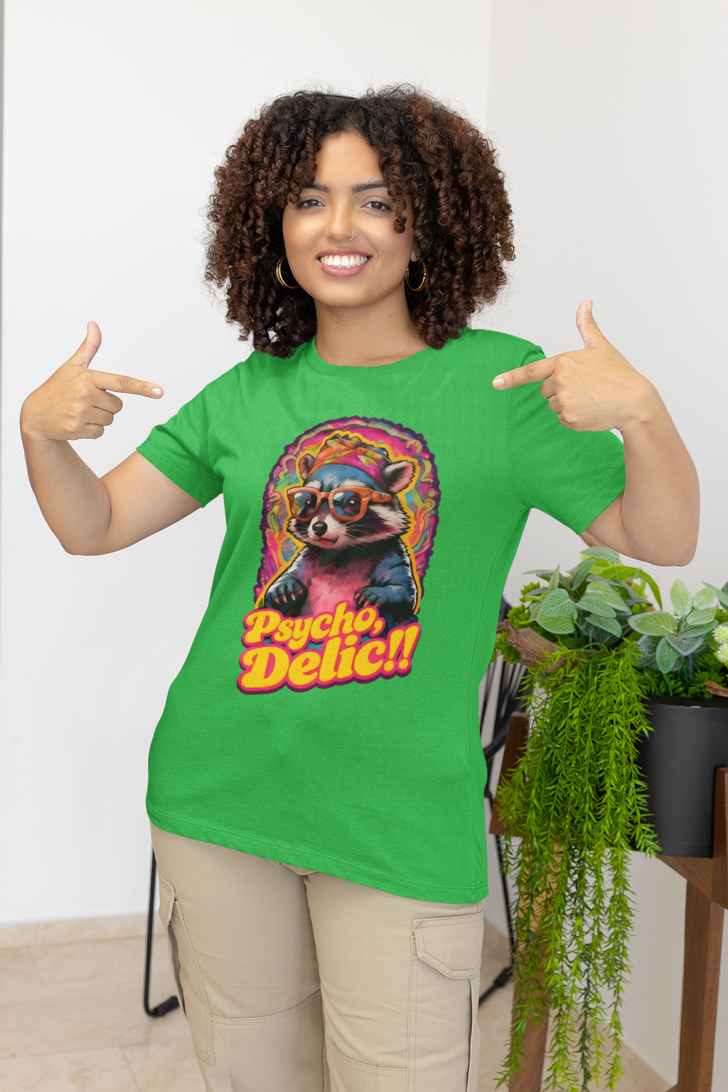 Psycho Delic Raccoon Tee - Unisex Jersey Short Sleeve T-Shirt