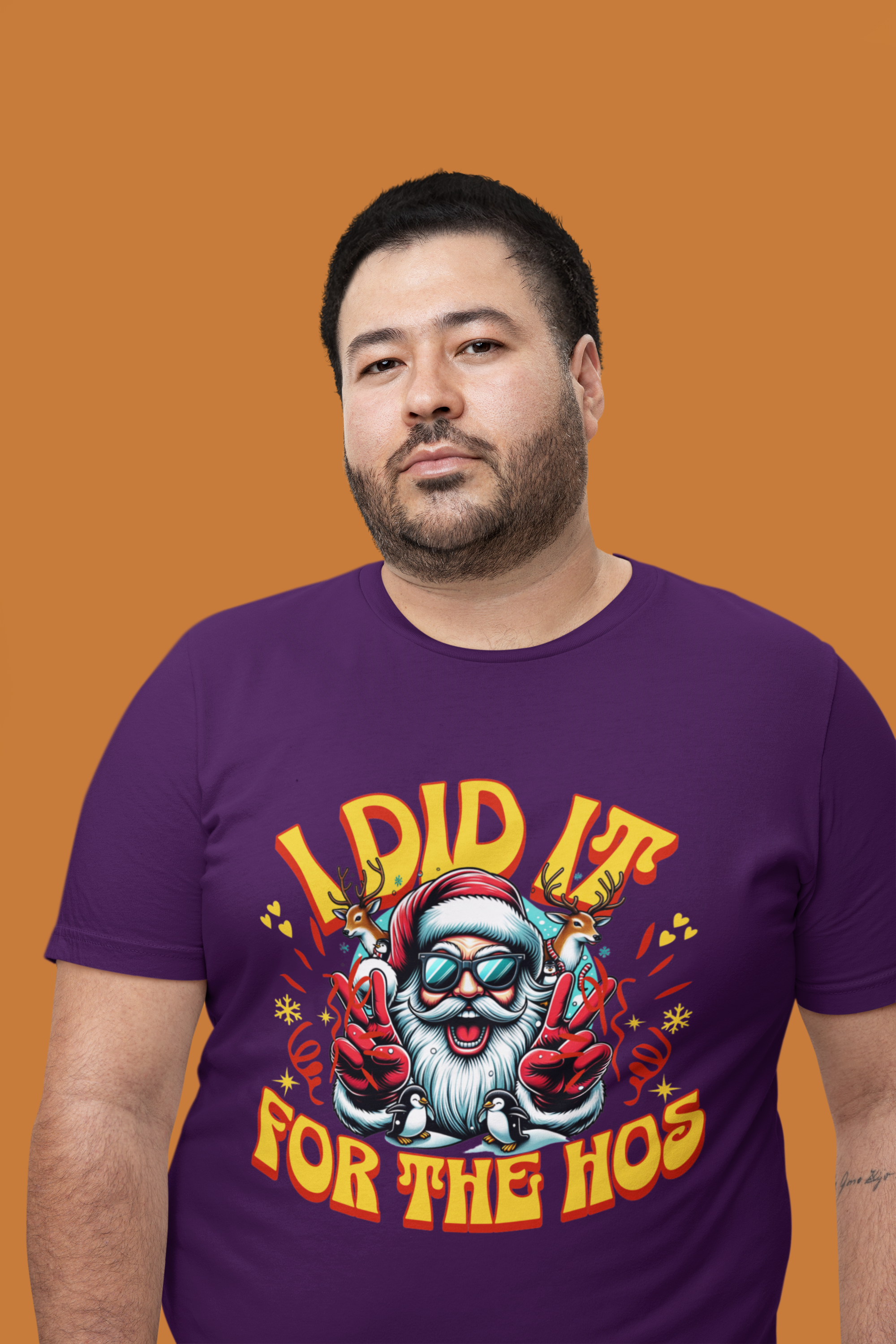 Funny Holiday T-Shirt - "I Did It for the Ho's" Unisex Jersey Tee