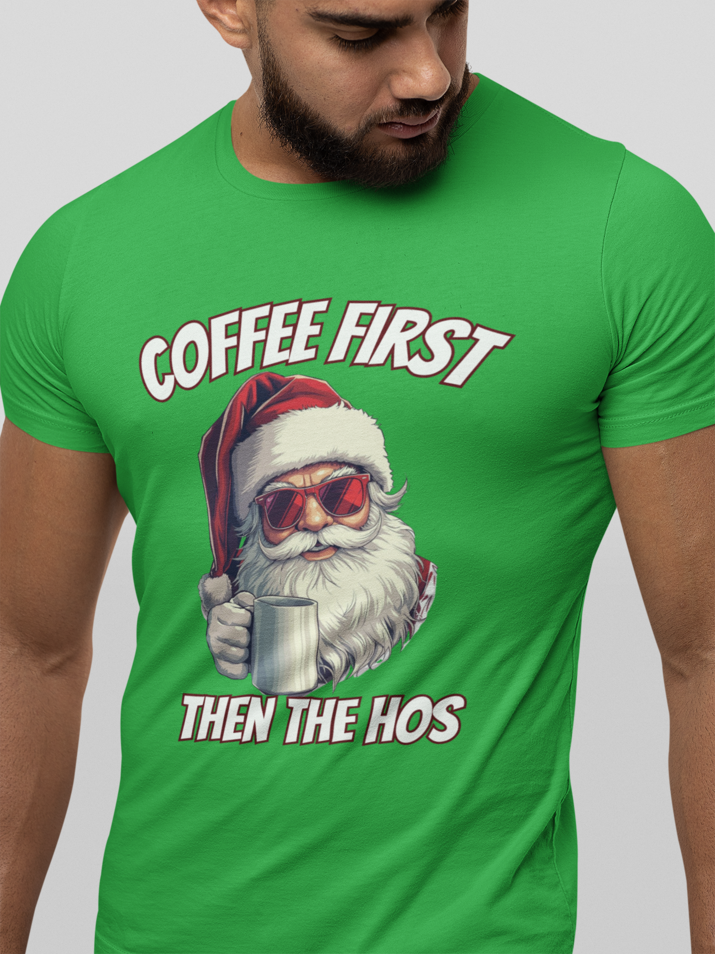 Festive Santa Coffee Tee