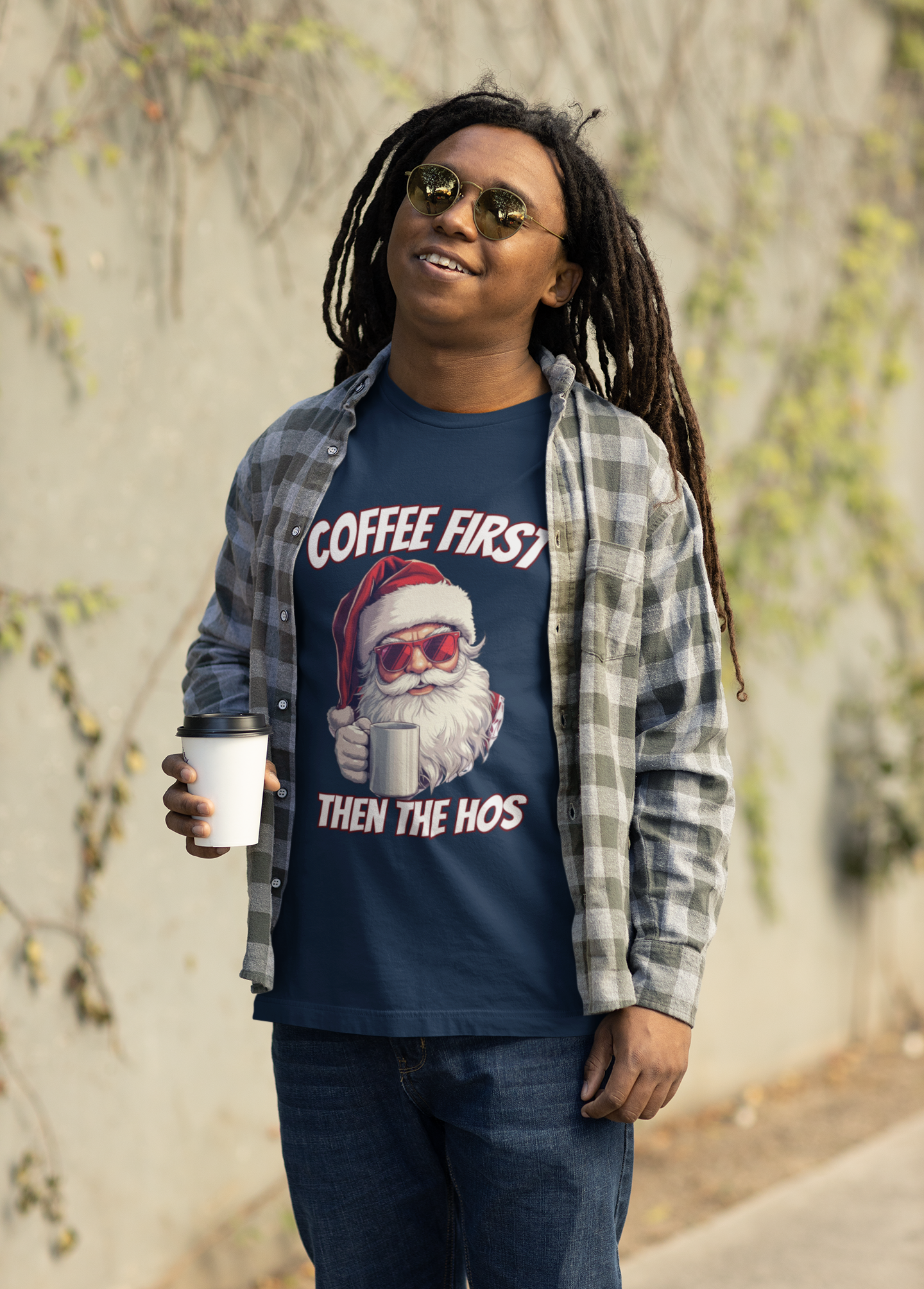 Festive Santa Coffee Tee