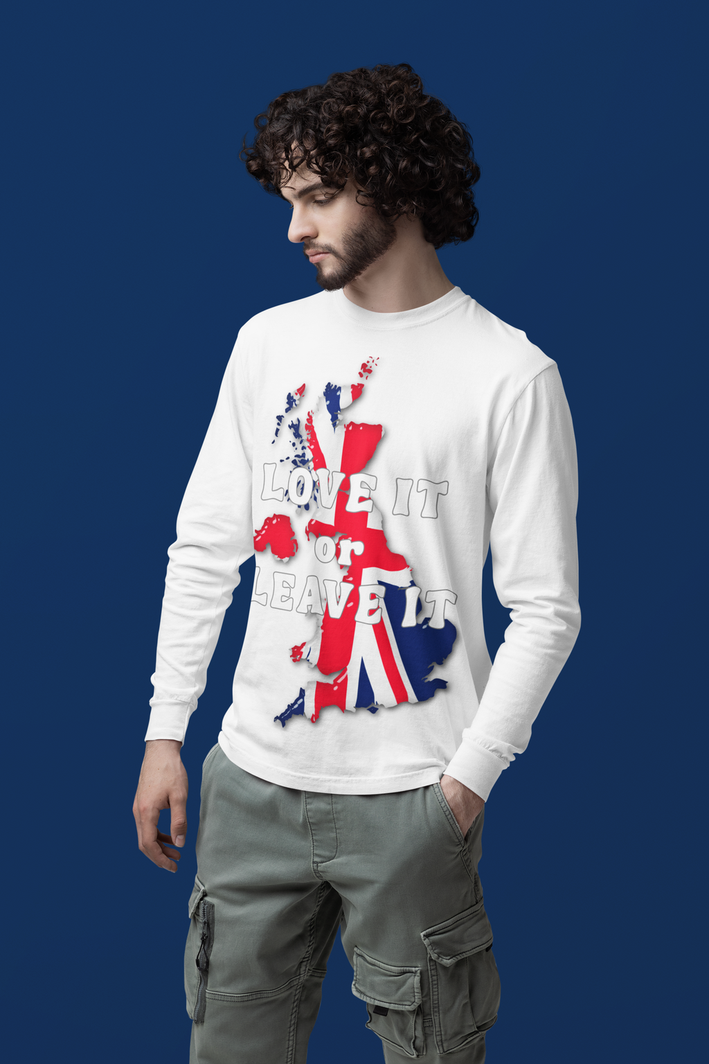 British Pride Long Sleeve Tee | Love It or Leave It T-Shirt, Unisex Apparel, UK Flag Shirt, Casual Gift, Festival Clothing