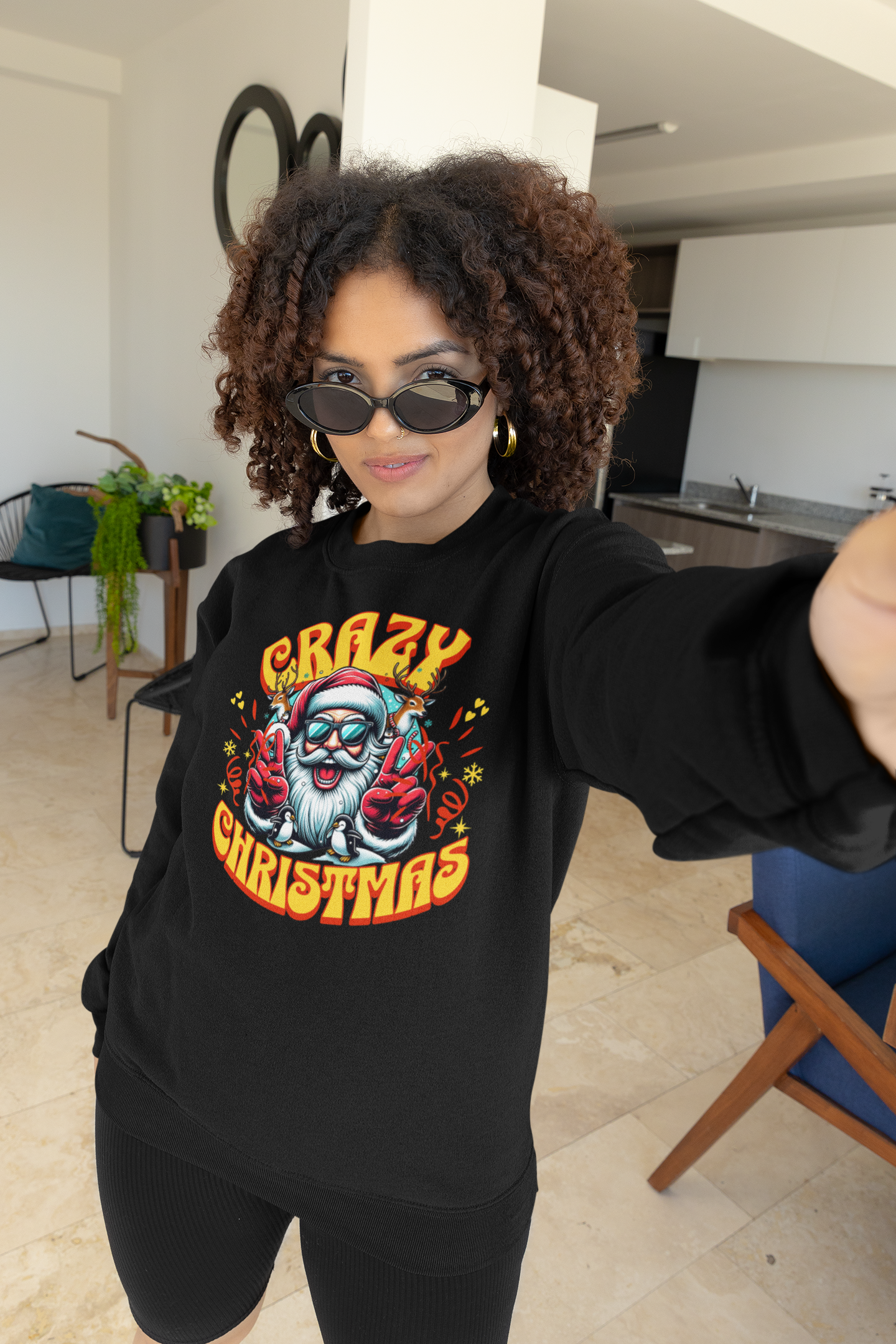 Crazy Christmas Unisex Crewneck Sweatshirt