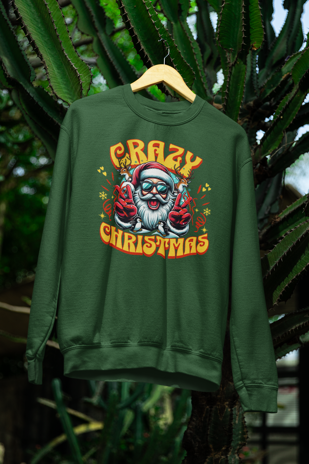 Crazy Christmas Unisex Crewneck Sweatshirt