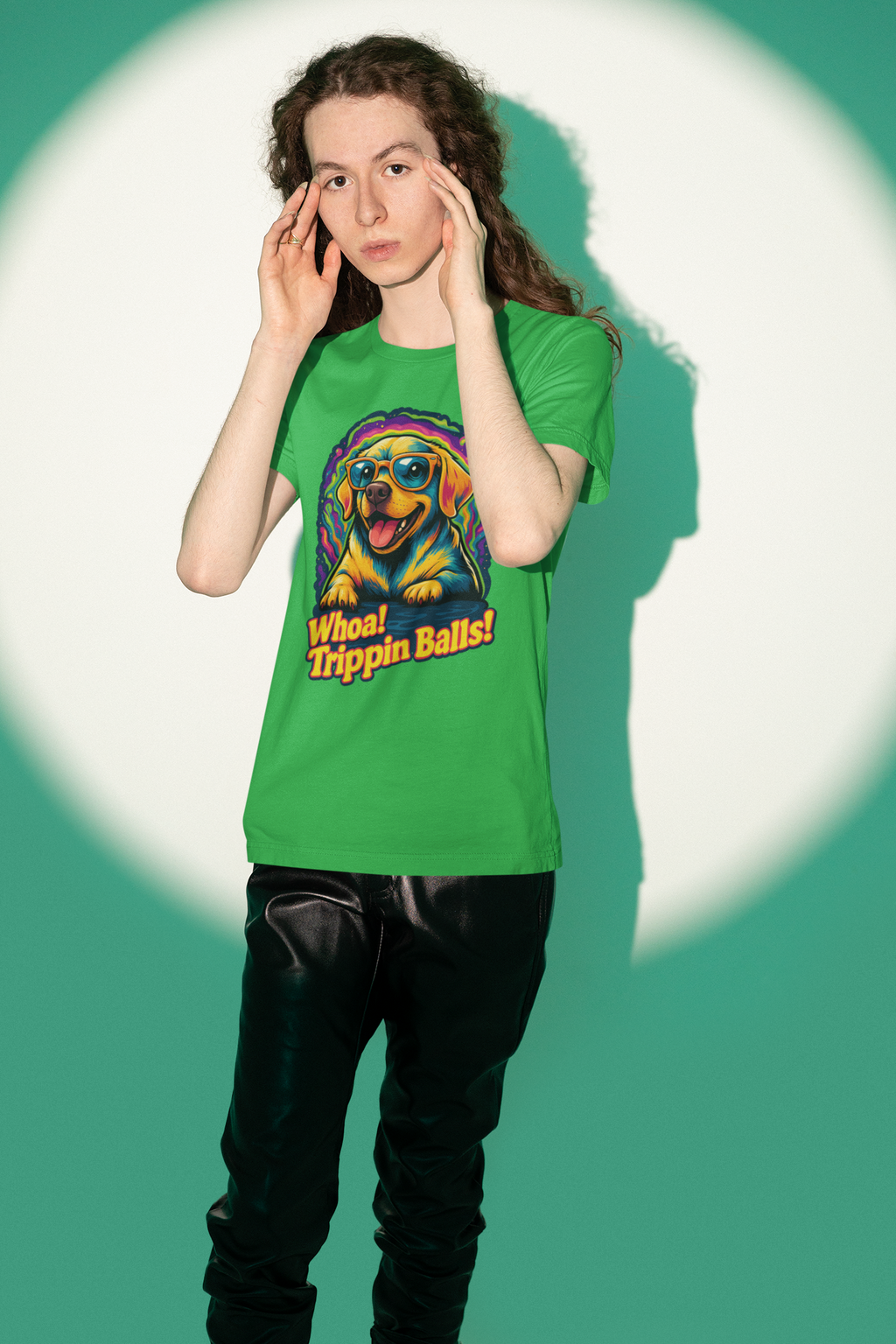 Funny Dog Graphic Tee - "Whoa! Trippin Balls!" Unisex Jersey Shirt