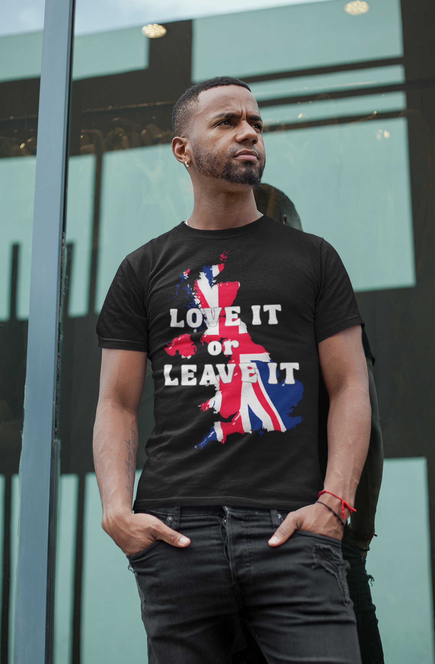 Patriotic Love It or Leave It Tee, British Pride Shirt, Unisex Graphic Top, Casual Wear, Gift for UK Lovers