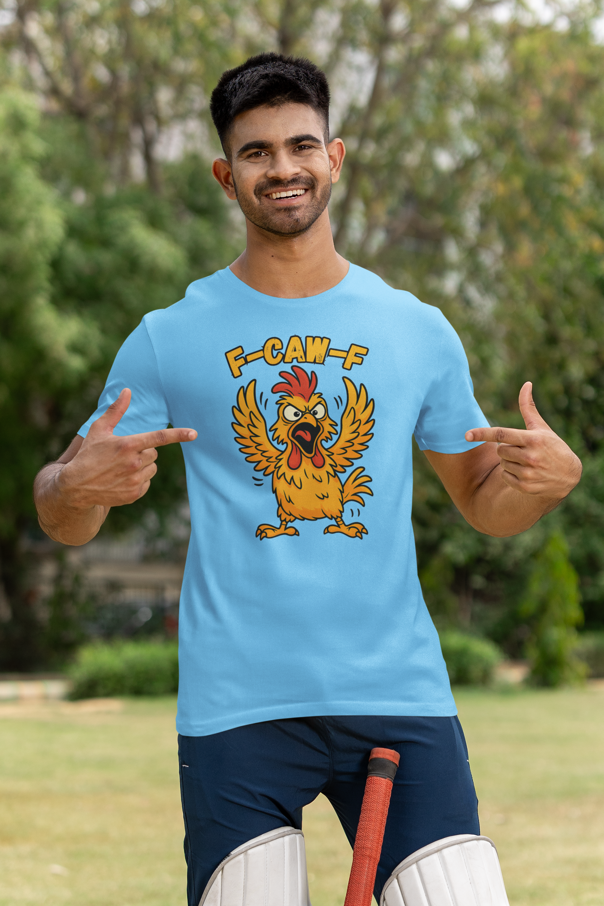 F-Caw-F Chicken Unisex Heavy Cotton Tee, Funny Graphic Tee, Animal Lover Gift, Quirky Shirt, Casual Wear, Birthday Surprise