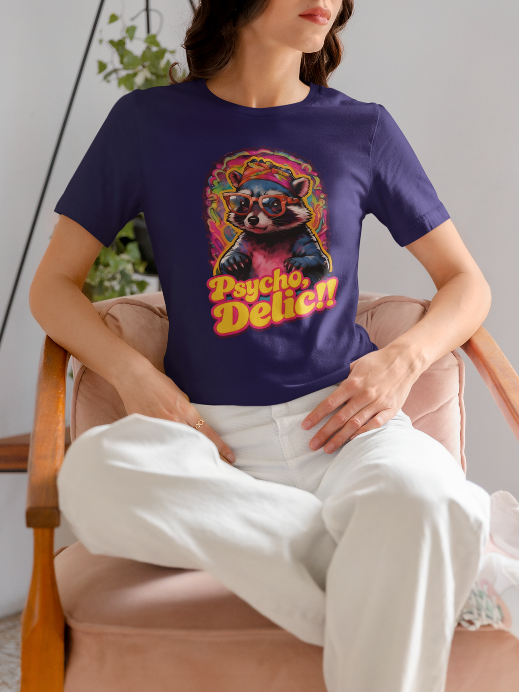 Psycho Delic Raccoon Tee - Unisex Jersey Short Sleeve T-Shirt