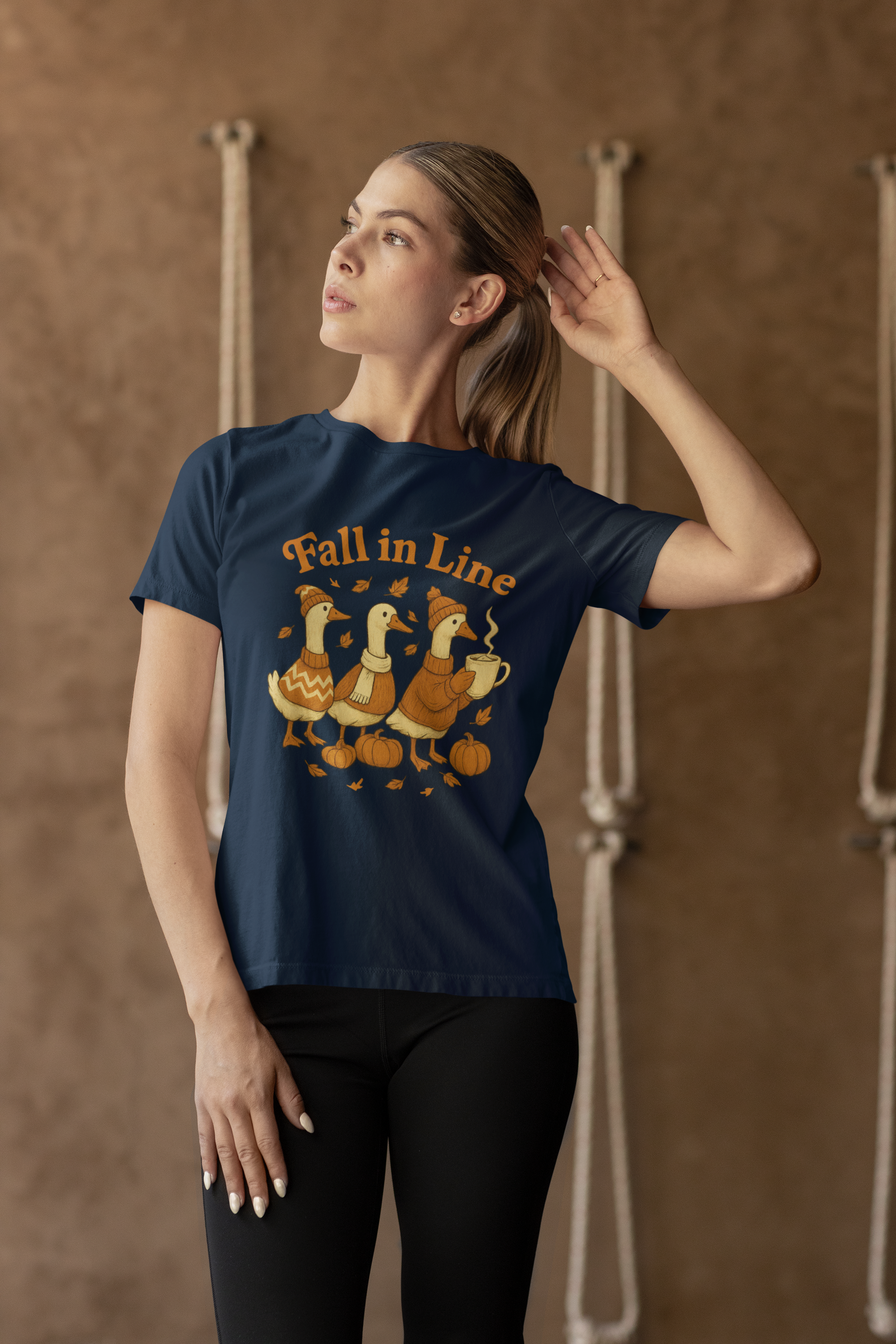 Fall in Line Unisex Tee - Cozy Autumn Graphic T-Shirt