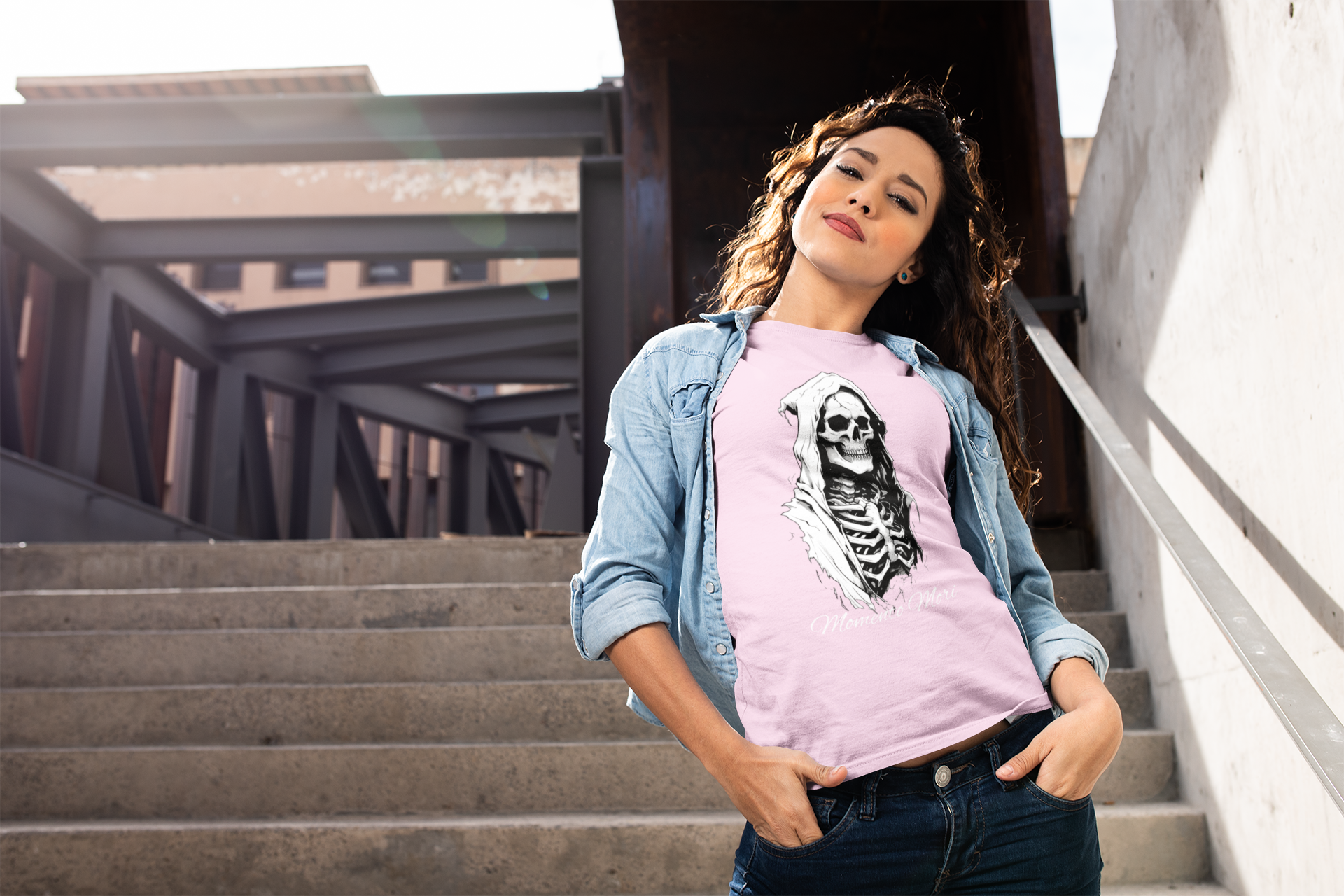 Skull Design Unisex Heavy Cotton Tee | Memoria Mortis | Halloween Shirt, Graphic Tee, Gothic Apparel, Casual Wear, Unique Gift