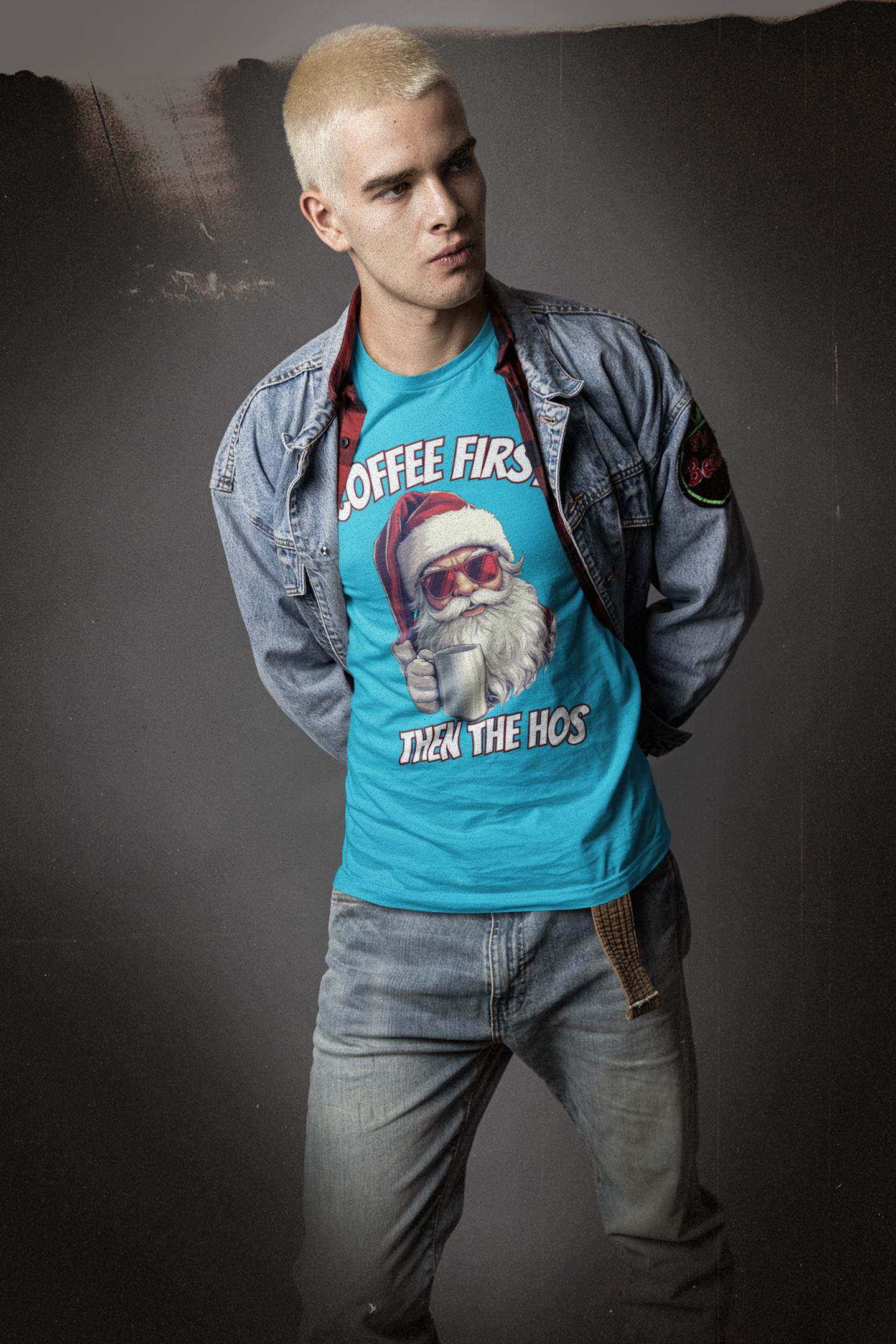 Festive Santa Coffee Tee