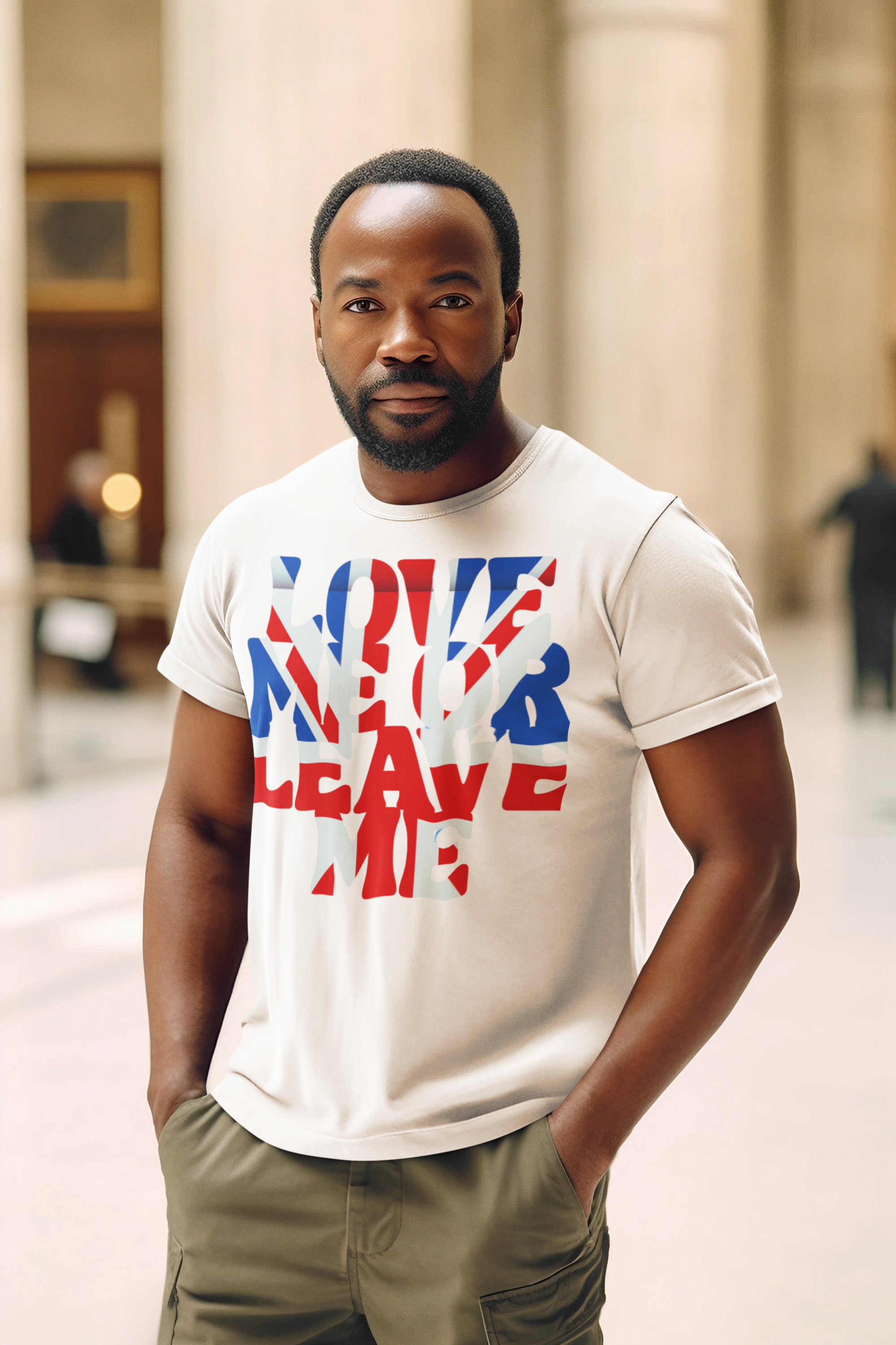 Union Jack Love Me or Leave Me Unisex Tee | Casual Graphic T-Shirt, Gift for Friends, Summer Wear, Festival Outfit, Statement Tee