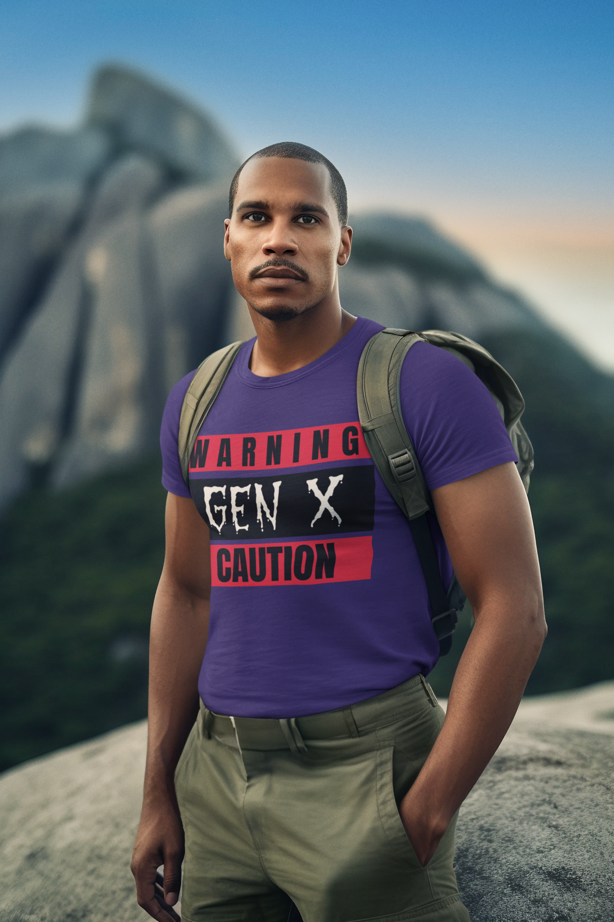 Warning Gen X Caution Tee, Unisex Jersey Tee, Vintage Style T-Shirt, Nostalgic Apparel, Gift for Gen Xers, Funny Gen X Shirt
