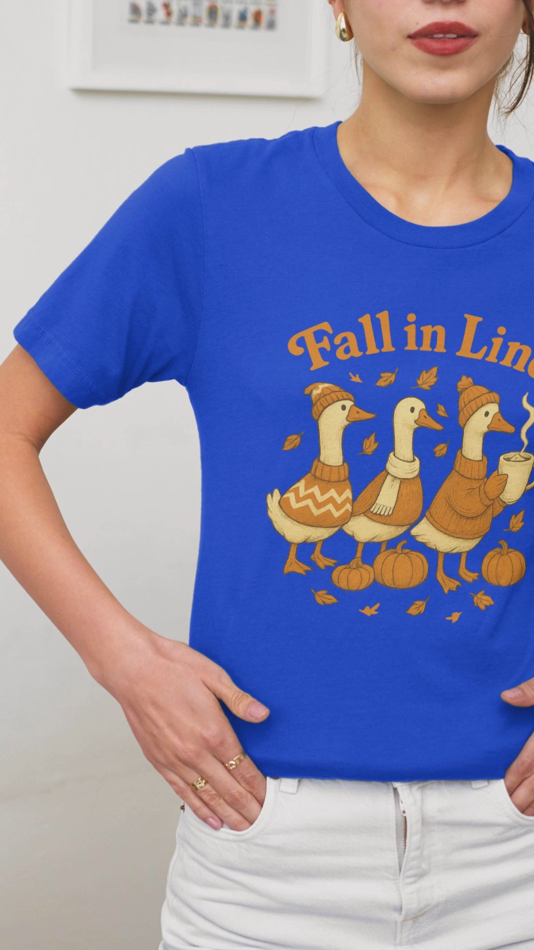 Fall in Line Unisex Tee - Cozy Autumn Graphic T-Shirt