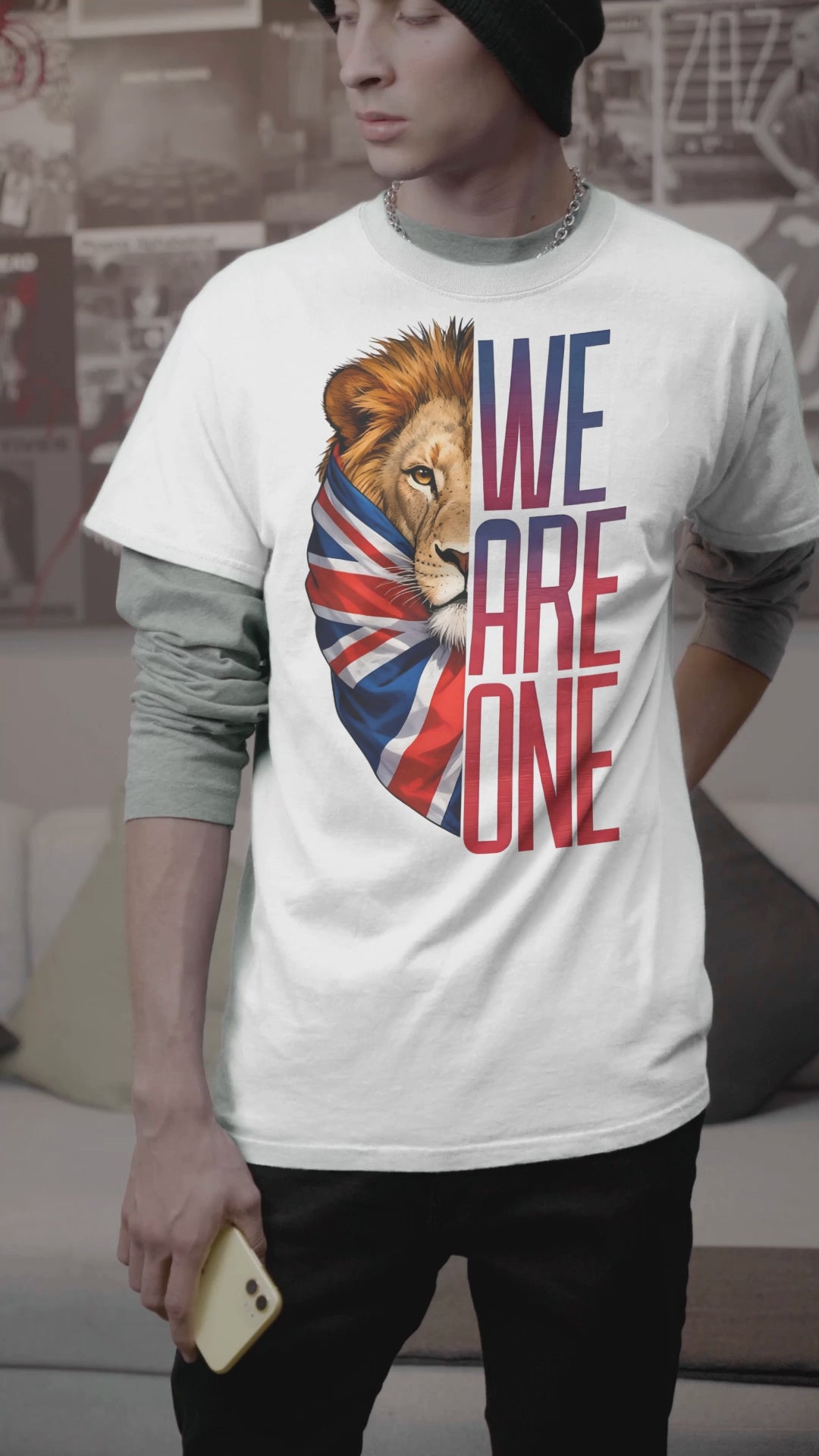 Unity Lion Graphic Tee, Unisex Cotton T-Shirt, Great for Team Spirit, Unity Celebrations, Casual Wear, Gifts for Friends