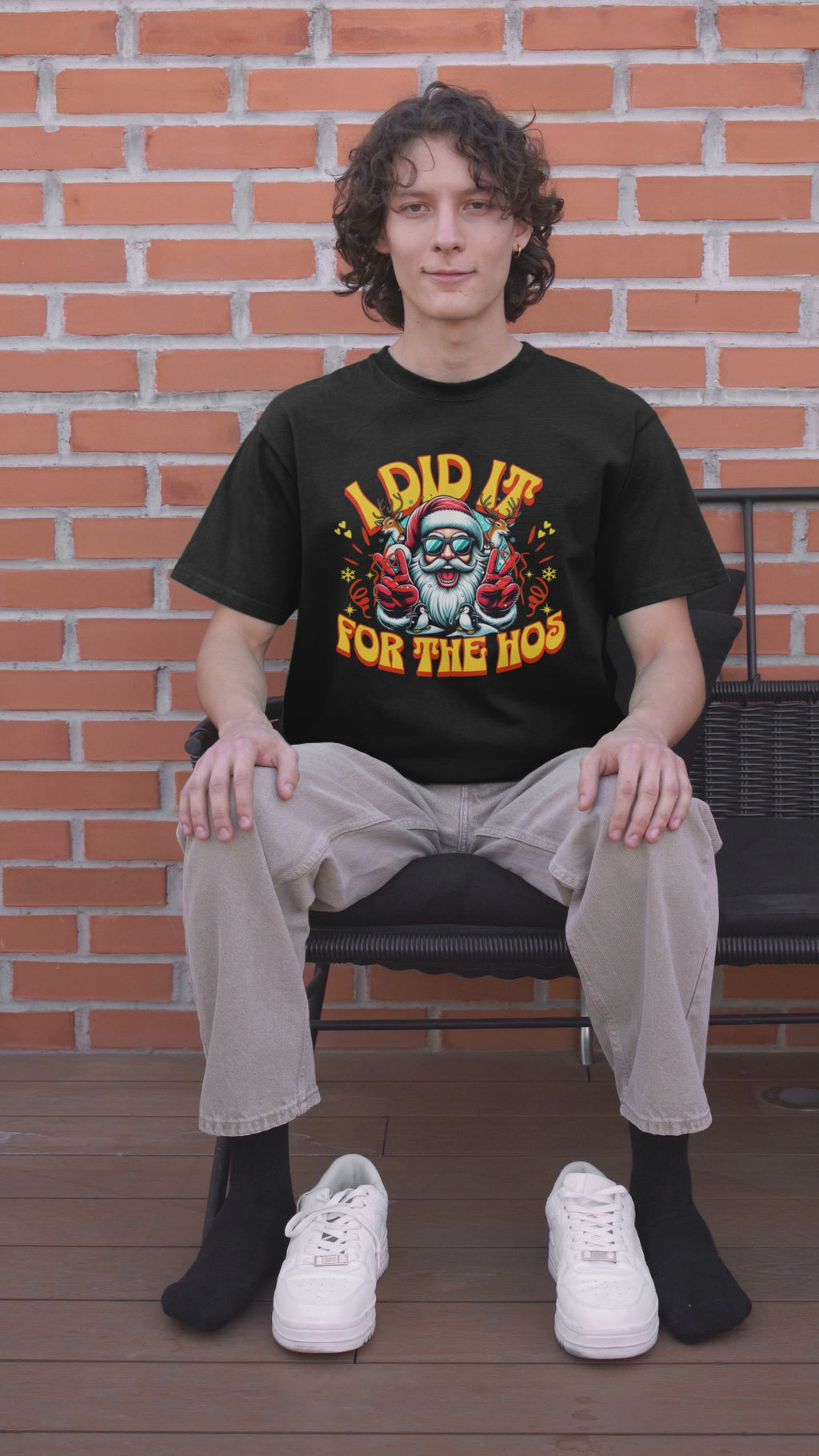 Festive Crewneck Sweatshirt - "I Did It for the Ho's"