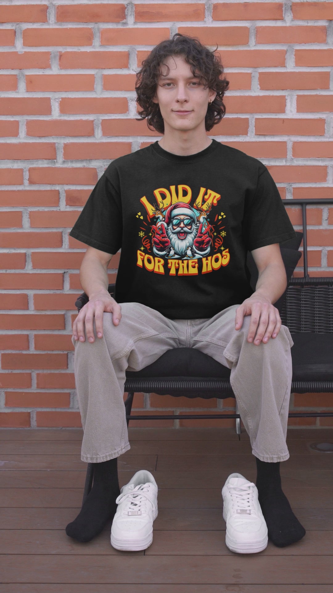 Festive Crewneck Sweatshirt - "I Did It for the Ho's"