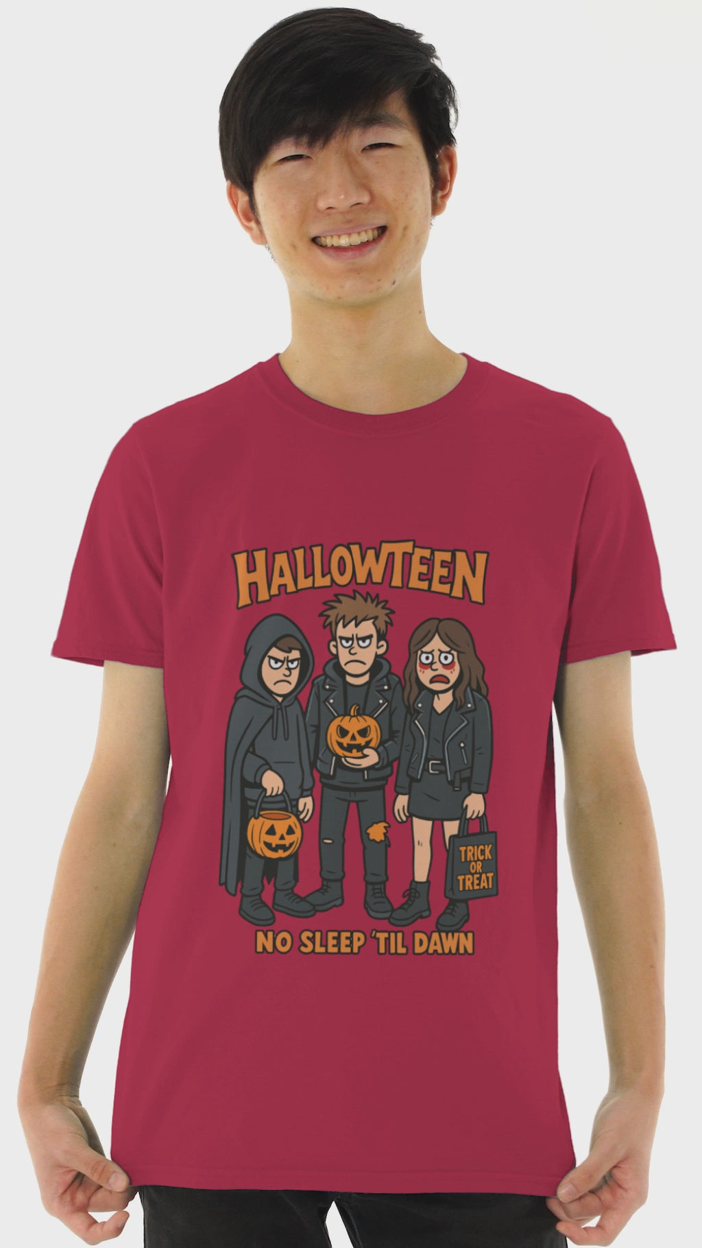 Halloween Themed Unisex Heavy Cotton Tee - Spooky Graphic Shirt, Trick or Treat, Party Wear, Gift for Halloween Lovers
