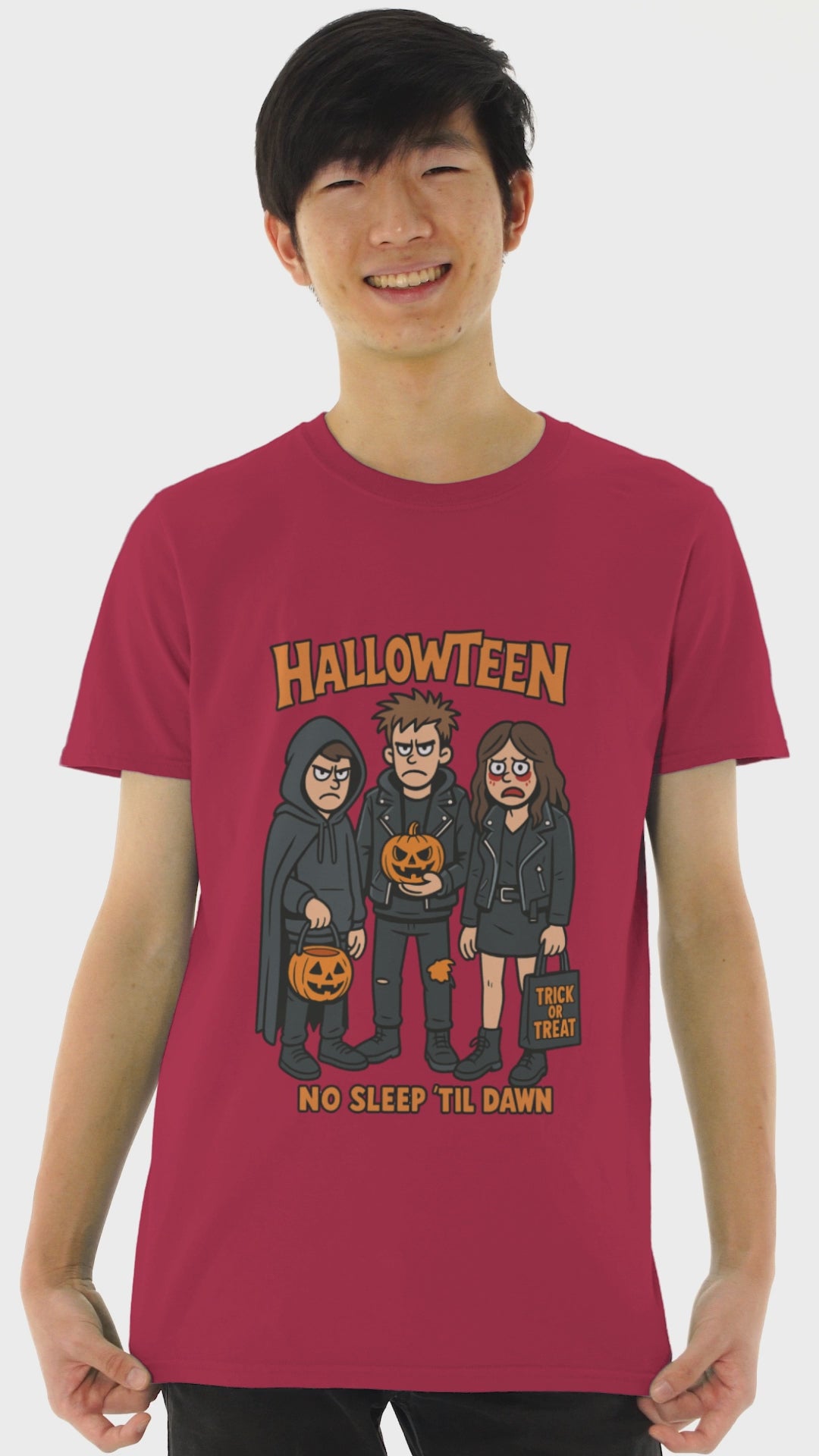 Halloween Themed Unisex Heavy Cotton Tee - Spooky Graphic Shirt, Trick or Treat, Party Wear, Gift for Halloween Lovers
