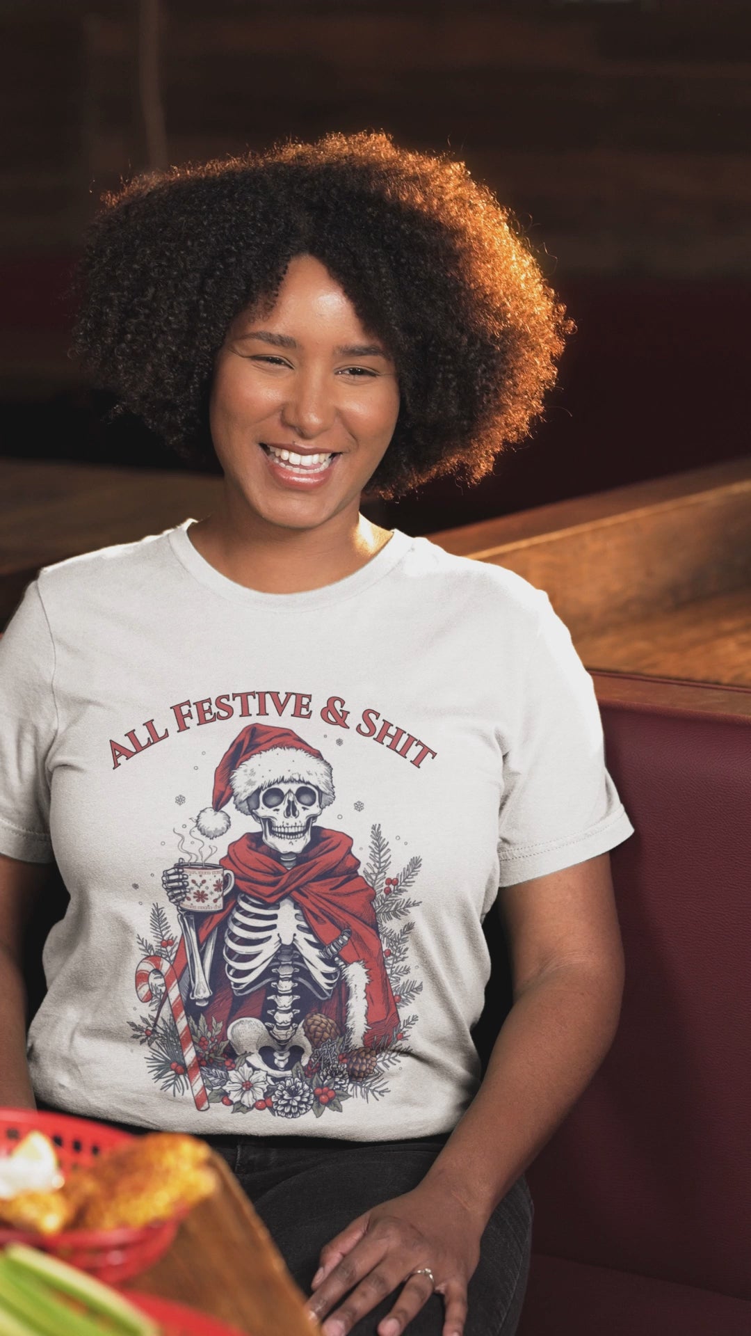 All Festive & Shit Skeleton Christmas Tee