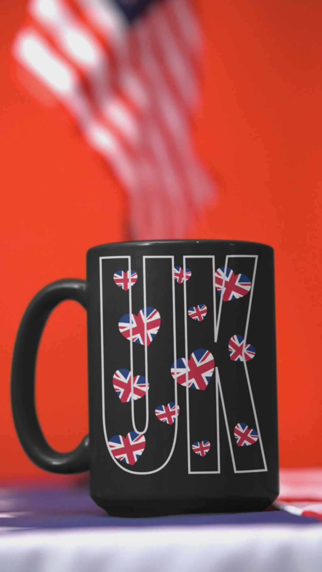 UK Pride Black Mug, 15oz - Perfect for Coffee Lovers, British Theme, Gift for Him/Her, Birthday, Celebration, Home Decor