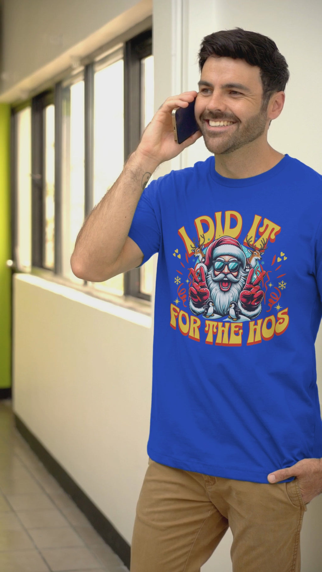 Funny Holiday T-Shirt - "I Did It for the Ho's" Unisex Jersey Tee