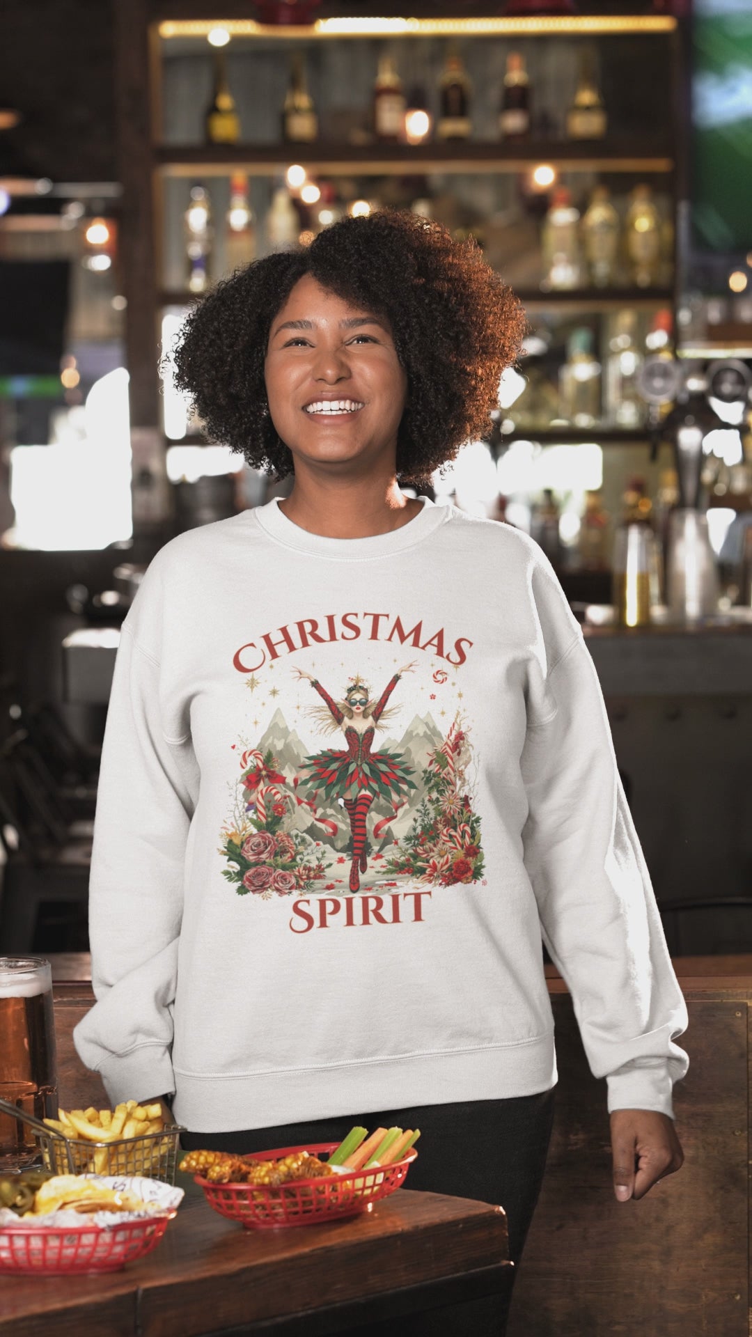 Christmas Spirit Crewneck Sweatshirt — Festive Fairy Holiday Sweater