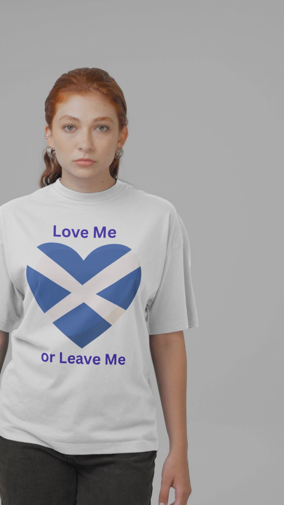 Scottish Heart T-Shirt, Unisex Love Me or Leave Me Tee, Scotland Pride Shirt, Casual Everyday Wear, Gift for Her, Gift for Him