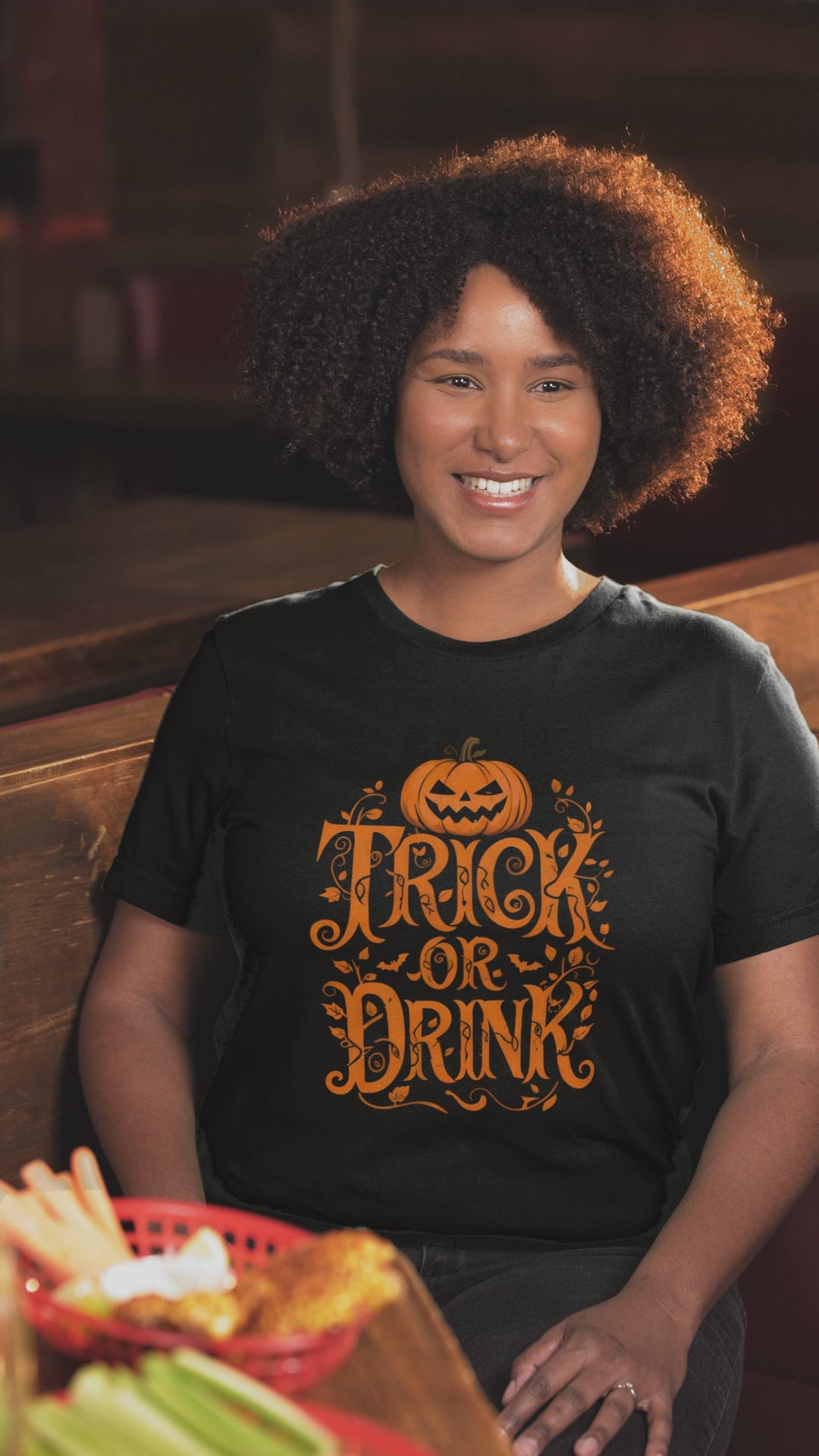 Halloween Trick or Drink Tee, Unisex Party Shirt, Fall Festival Apparel, Spooky Season Clothing, Autumn Celebration Top