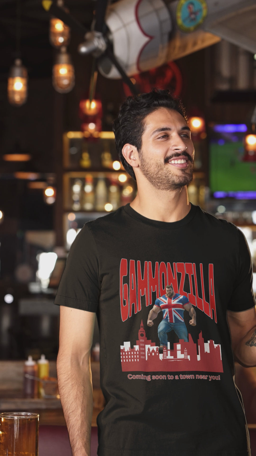 Gammonzilla Unisex Tee | Funny Graphic T-Shirt for Casual Wear, Gift for Comic Fans, Birthday Gift, Novelty Tee, Unique Humor Shirt