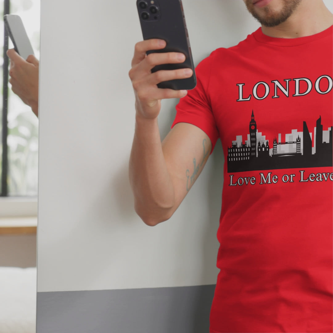 London Skyline Graphic Tee, Love Me or Leave Me Shirt, Travel Shirt, Unisex T-Shirt, Gift for London Lovers, Casual Wear