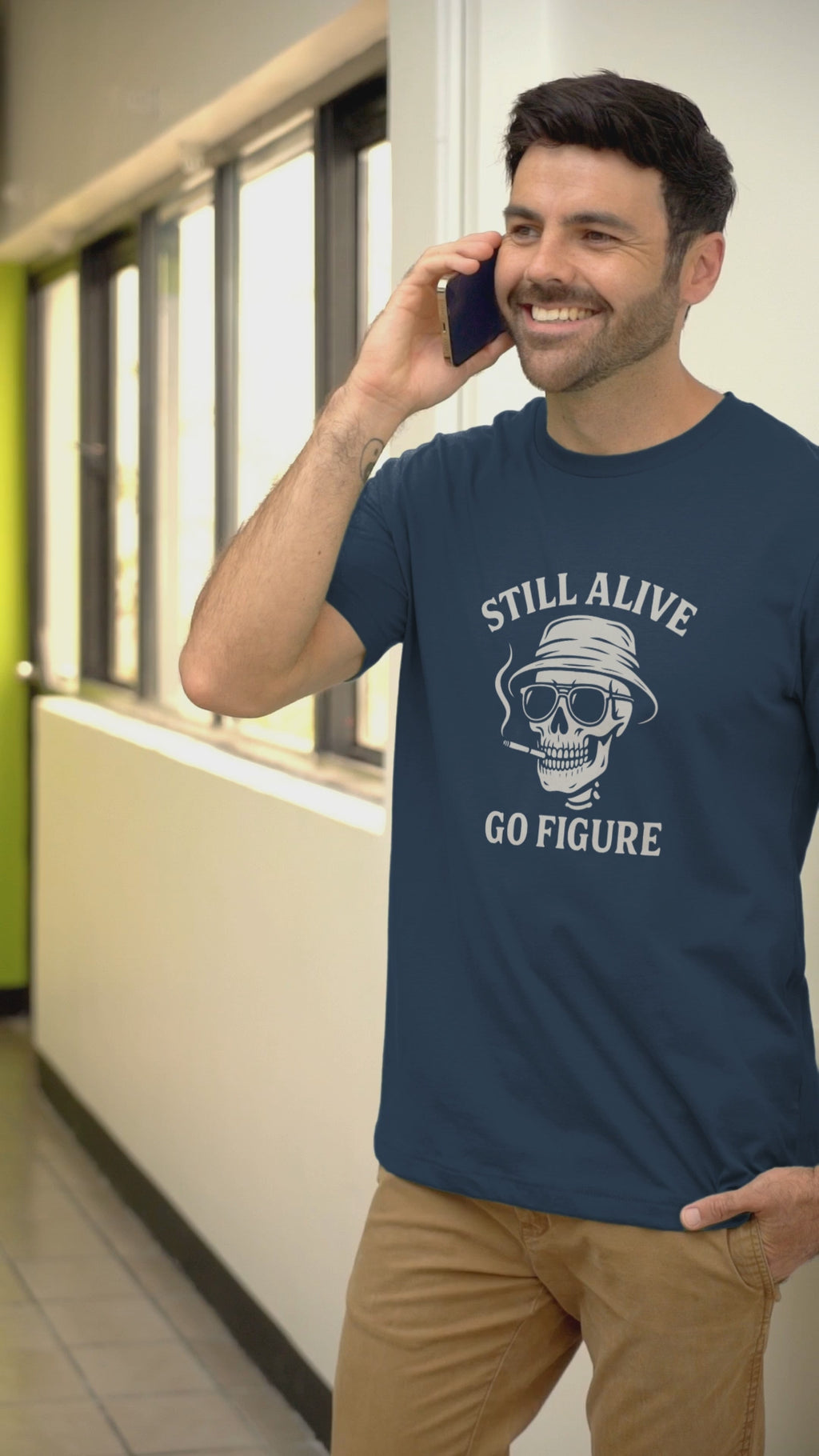 Still Alive Skull Tee — "Still Alive Go Figure" Graphic T-Shirt