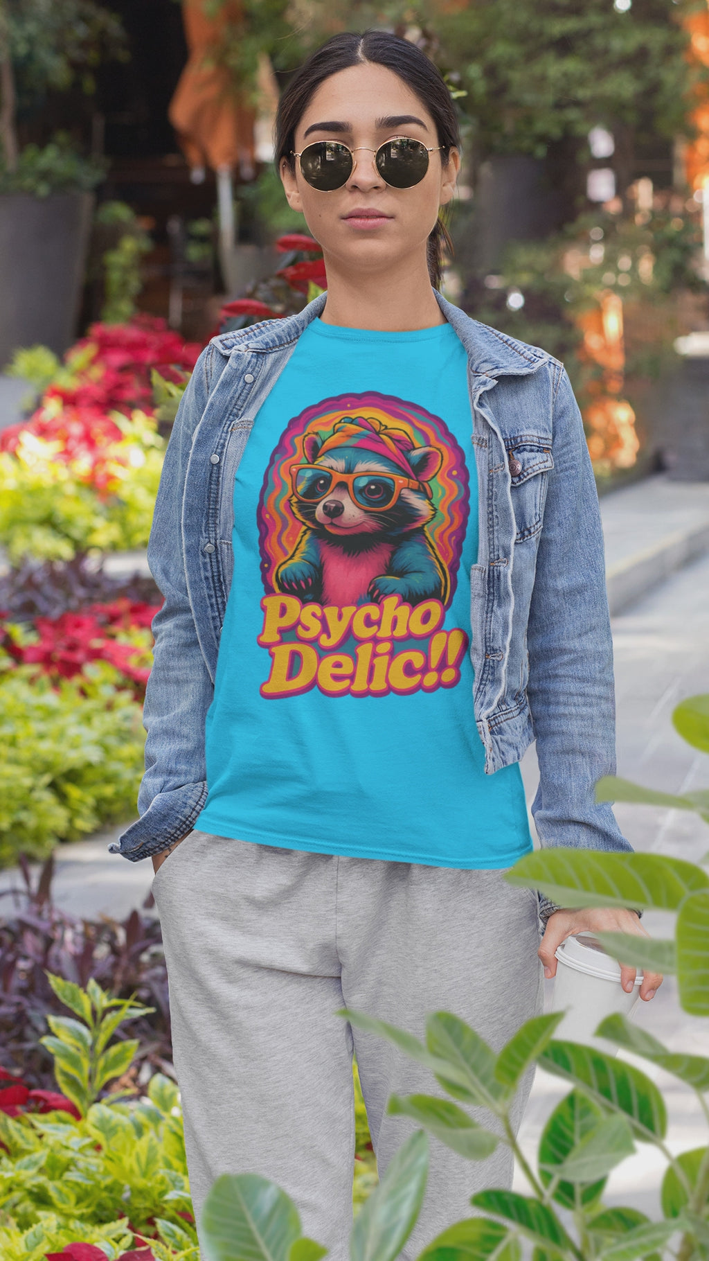 Psycho Delic Raccoon Tee - Unisex Jersey Short Sleeve T-Shirt